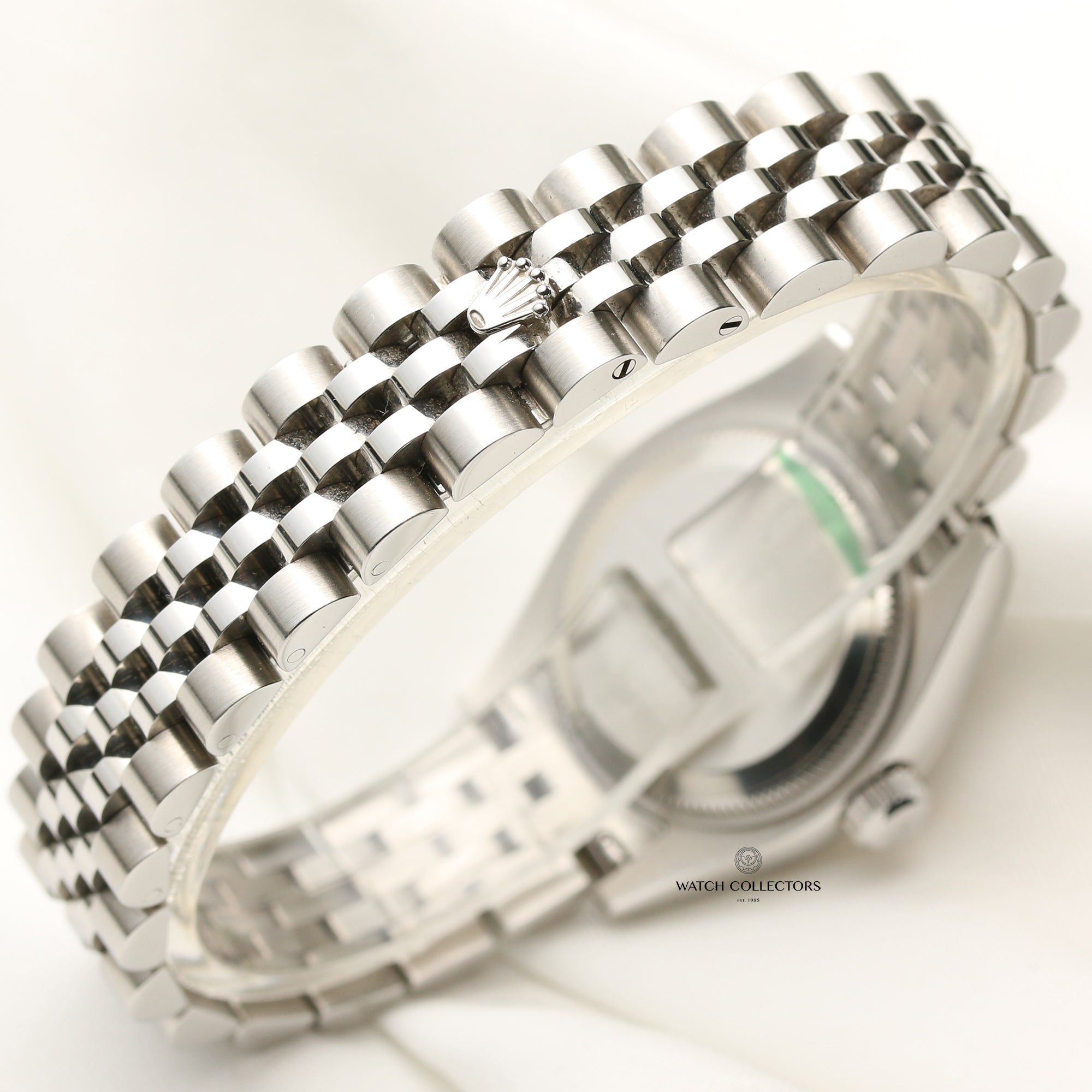 Rolex Lady DateJust 179174 Stainless Steel 18K White Gold Bezel Second Hand Watch Collectors 6