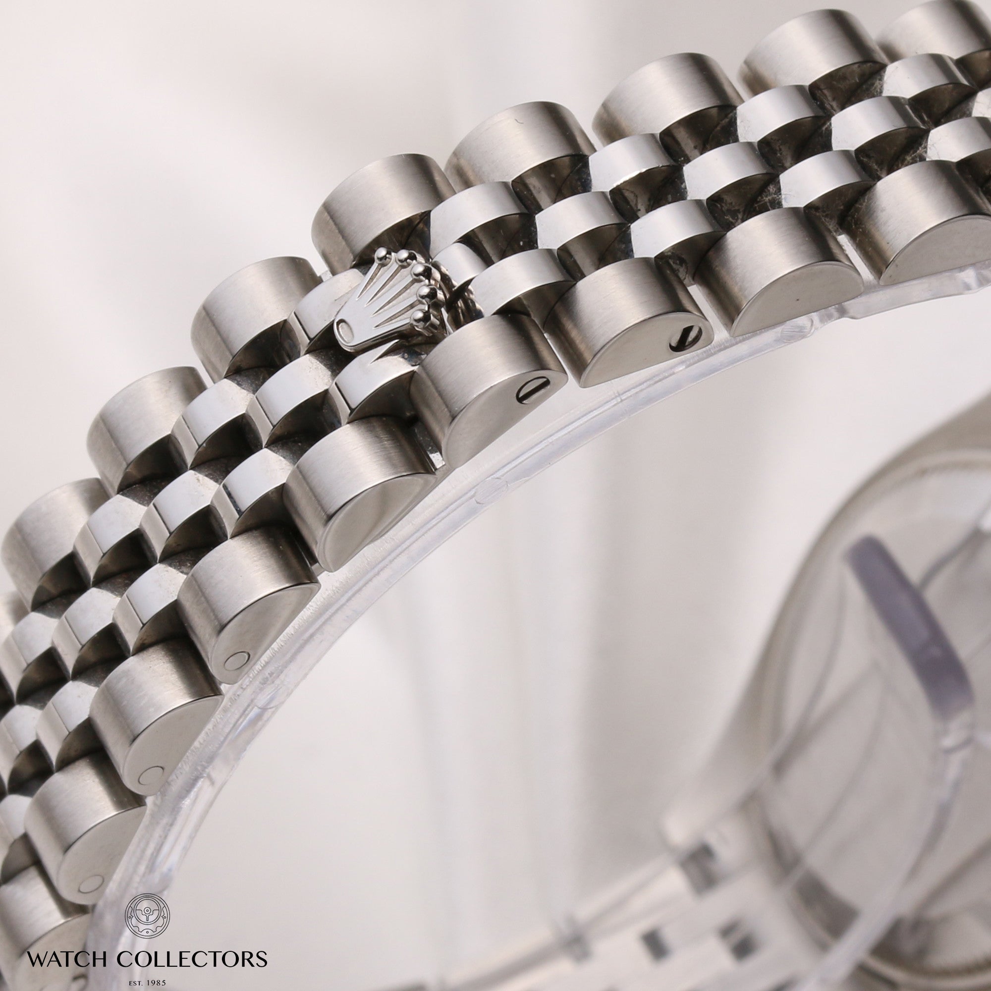 Rolex-Lady-DateJust-179174-Stainless-Steel-Jubilee-Diamond-Dial-Second-Hand-Watch-Collectors-7