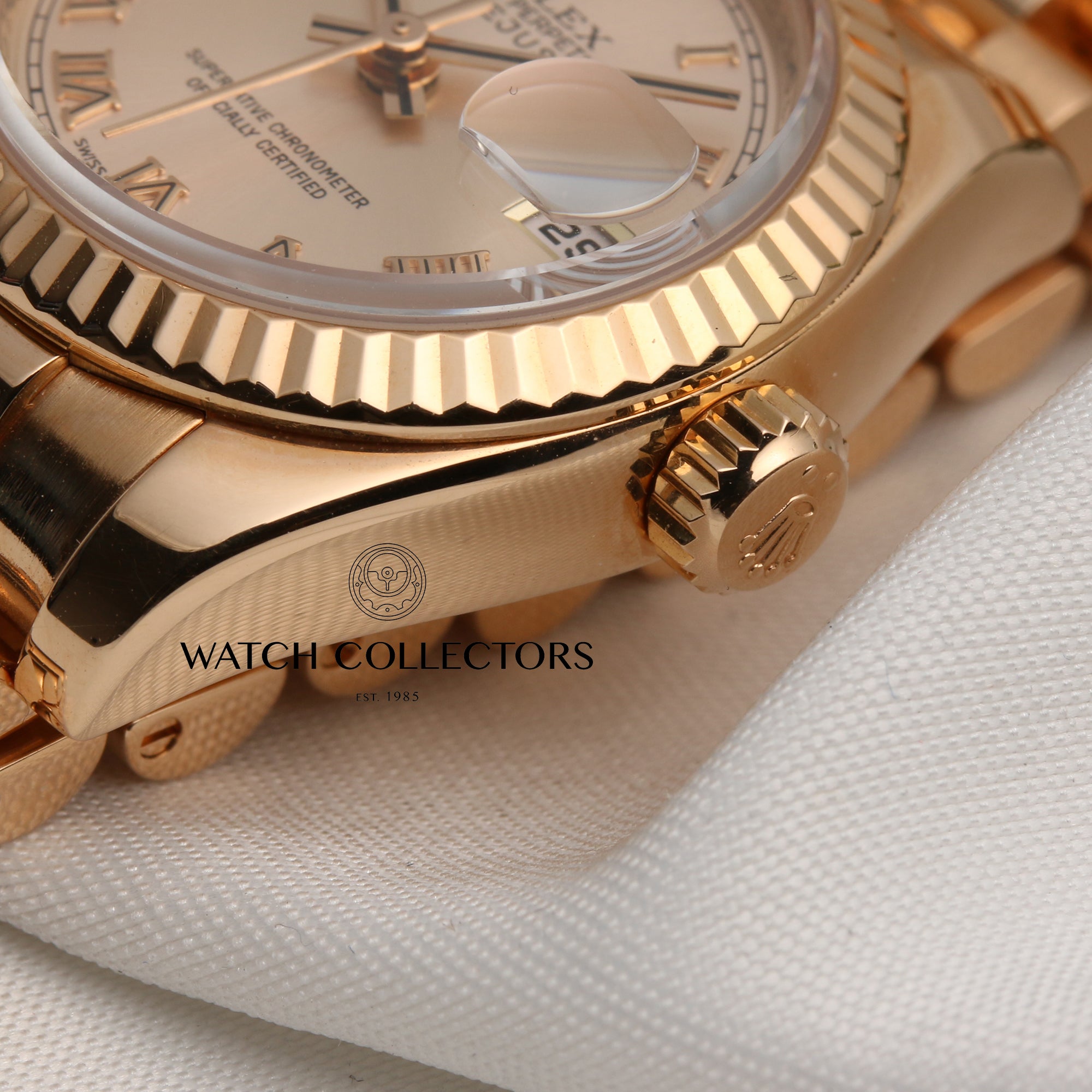 Rolex-Lady-DateJust-179175-18K-Rose-Gold-Champagne-Dial-Second-Hand-Watch-Collectors-6