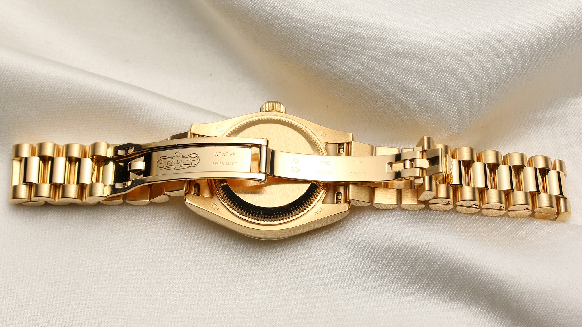 Rolex Lady DateJust 179178 18K Yellow Gold Champagne Diamond Dial Second Hand Watch Collectors 6