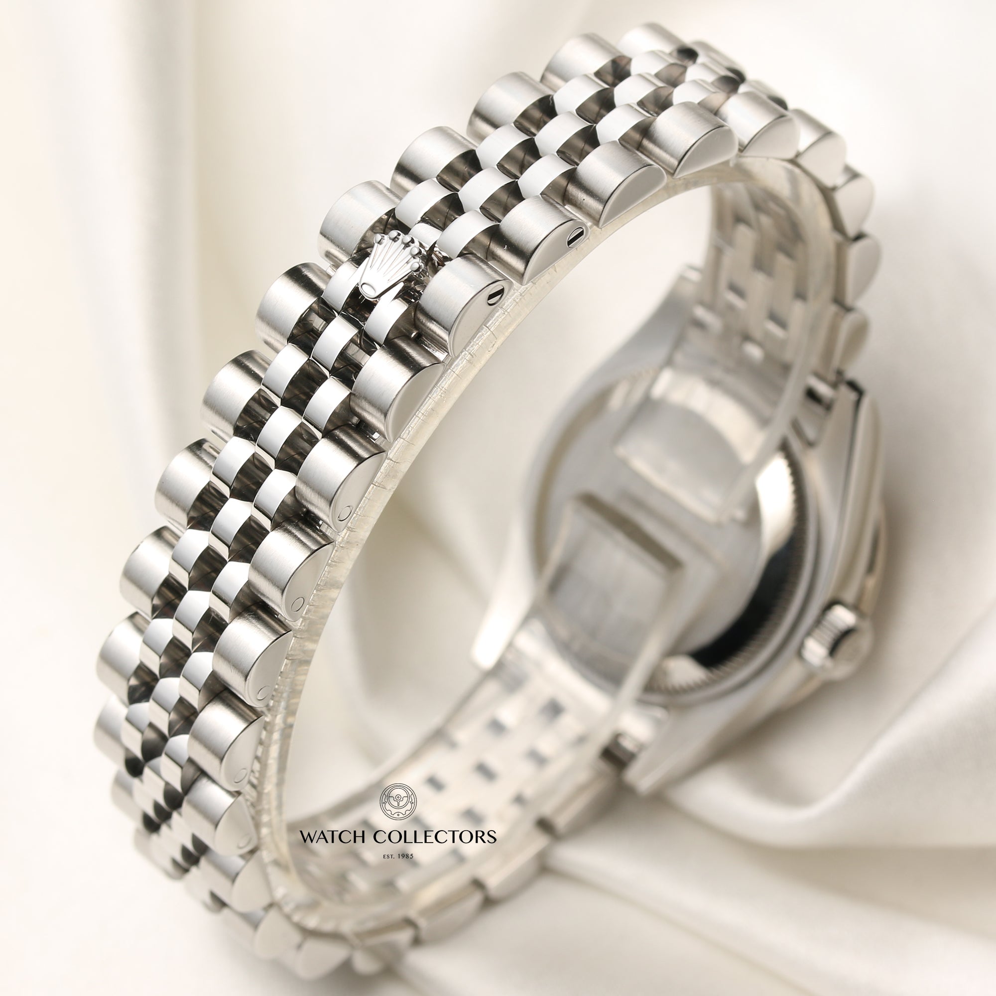 Rolex Lady DateJust 179384 Diamond Stainless Steel 18K White Gold Bezel Second Hand Watch Collectors 8