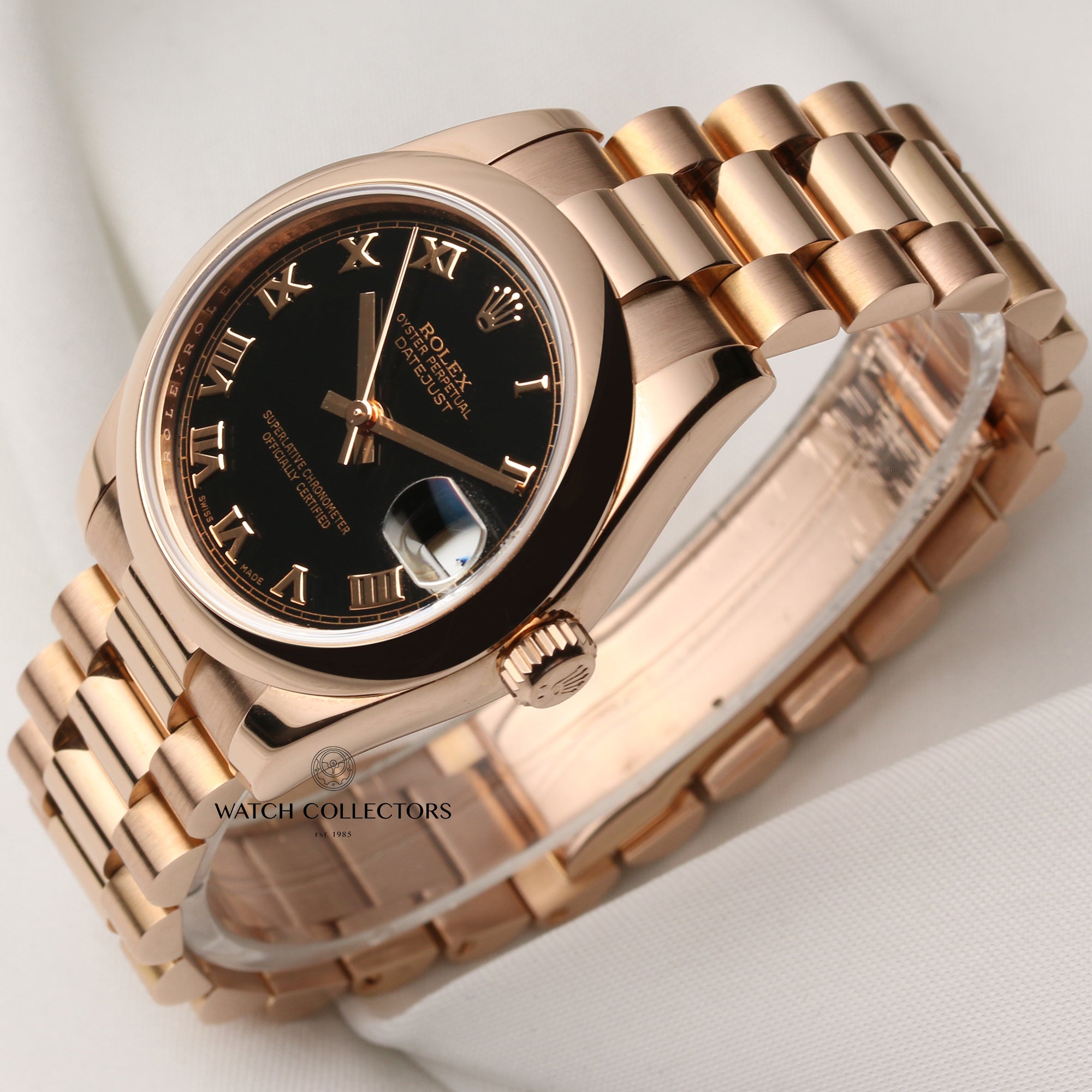 Rolex-Lady-DateJust-18K-Rose-Gold-Second-Hand-Watch-Collectors-3
