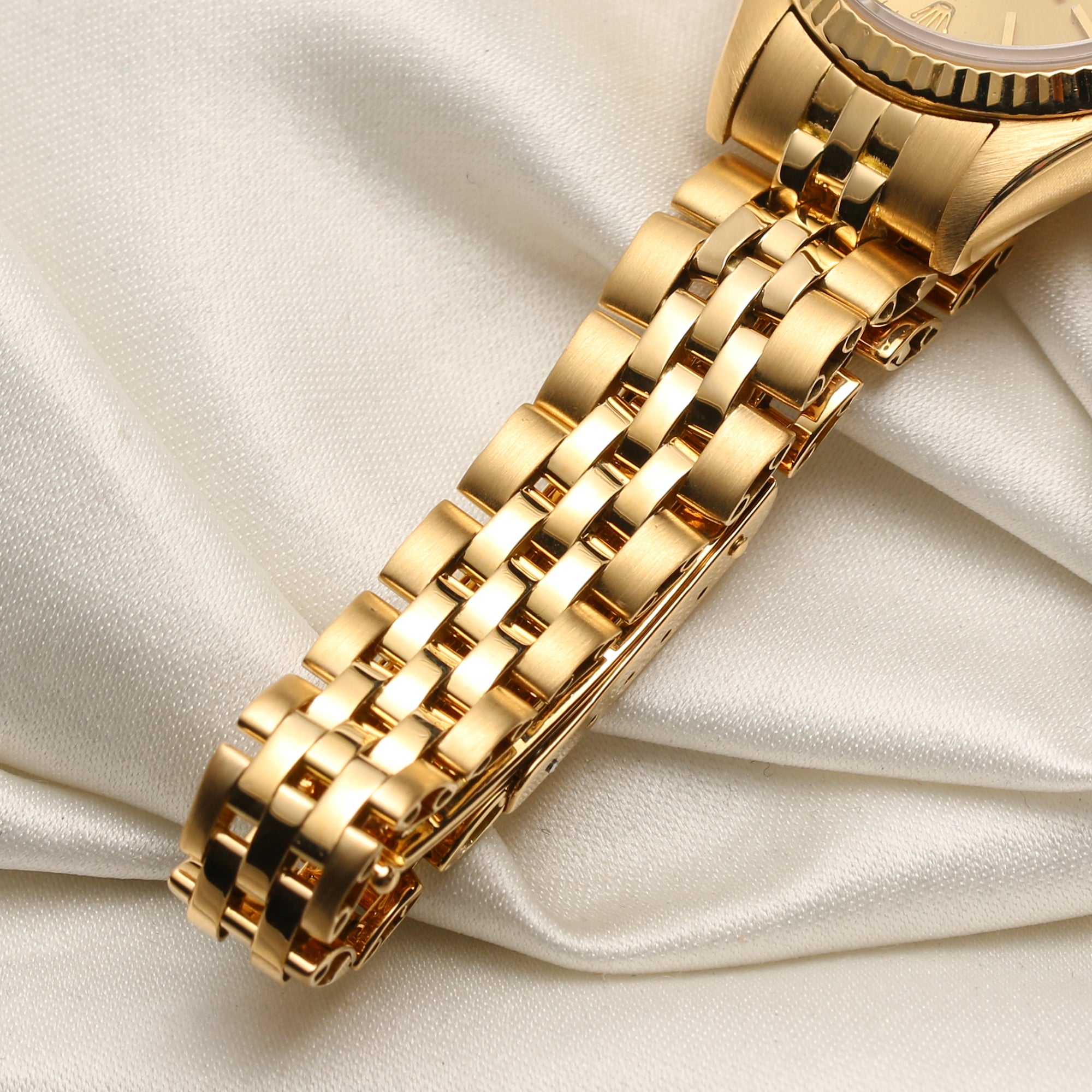 Rolex Lady DateJust 18K Yellow Gold Champagne Dial Second Hand Watch Collectors 6