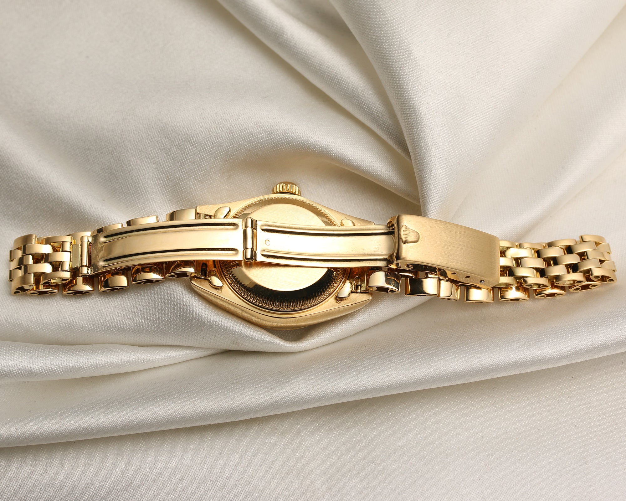 Rolex Lady DateJust 18K Yellow Gold Champagne Dial Second Hand Watch Collectors 7