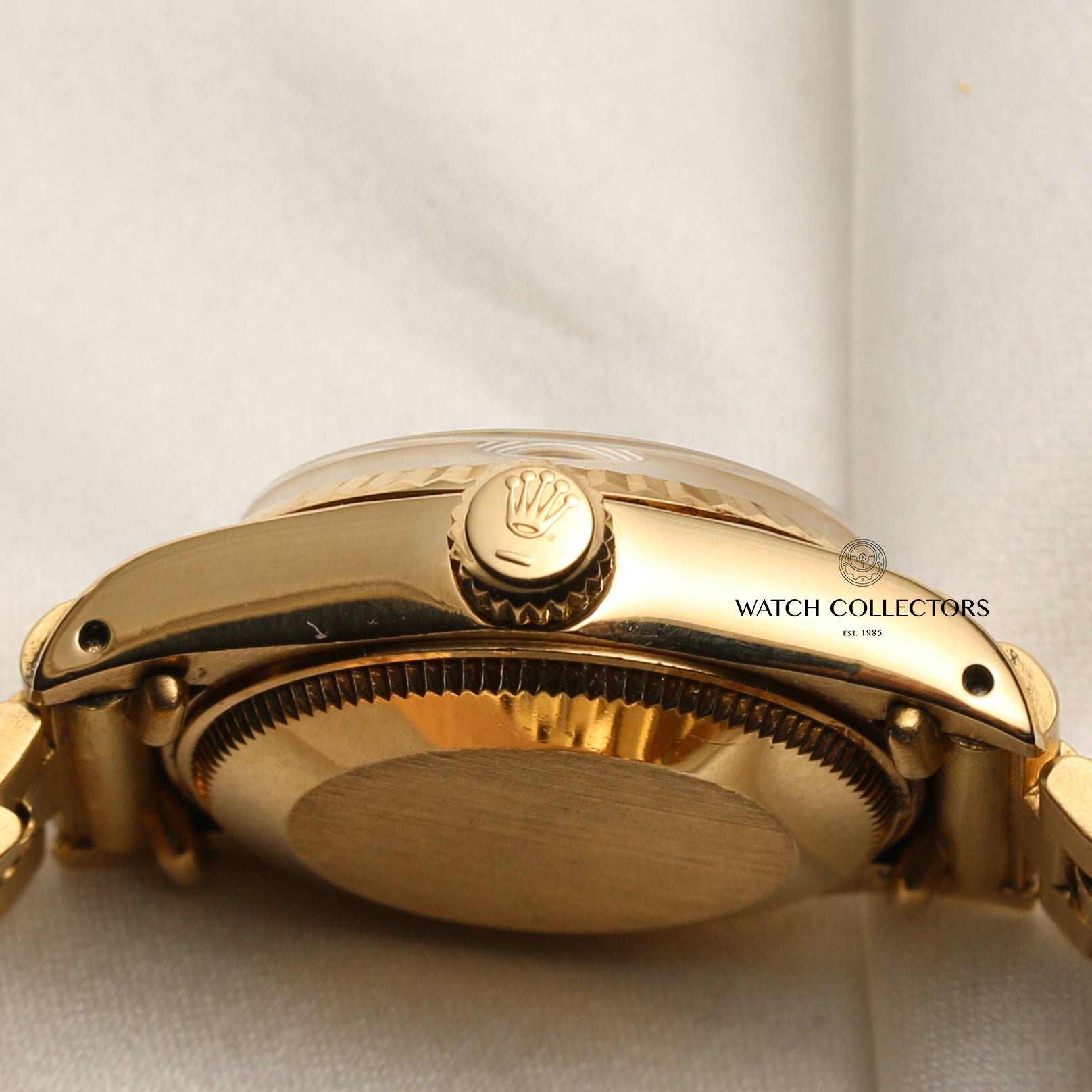 Rolex Lady DateJust 18K Yellow Gold Diamond Dial Second Hand Watch Collectors 6