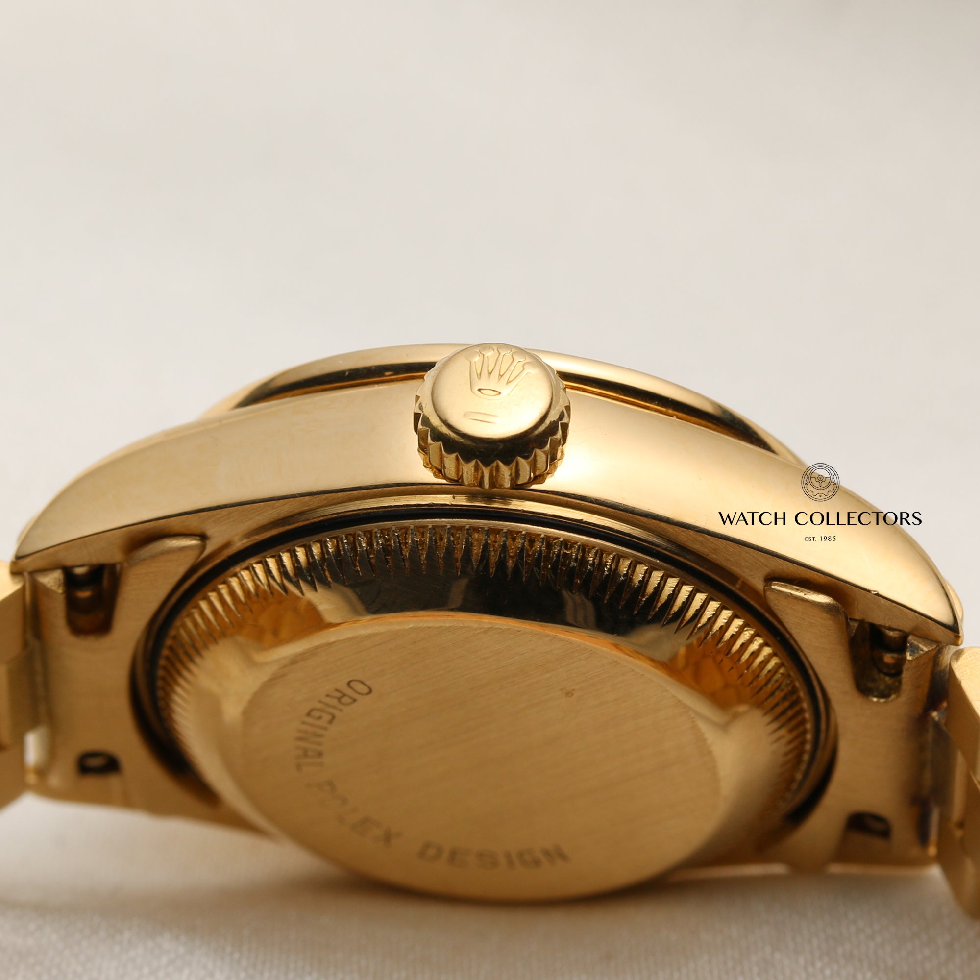 Rolex Lady DateJust 18K Yellow Gold Red Stella Diamond & Ruby Bezel Second Hand Watch Collectors 7