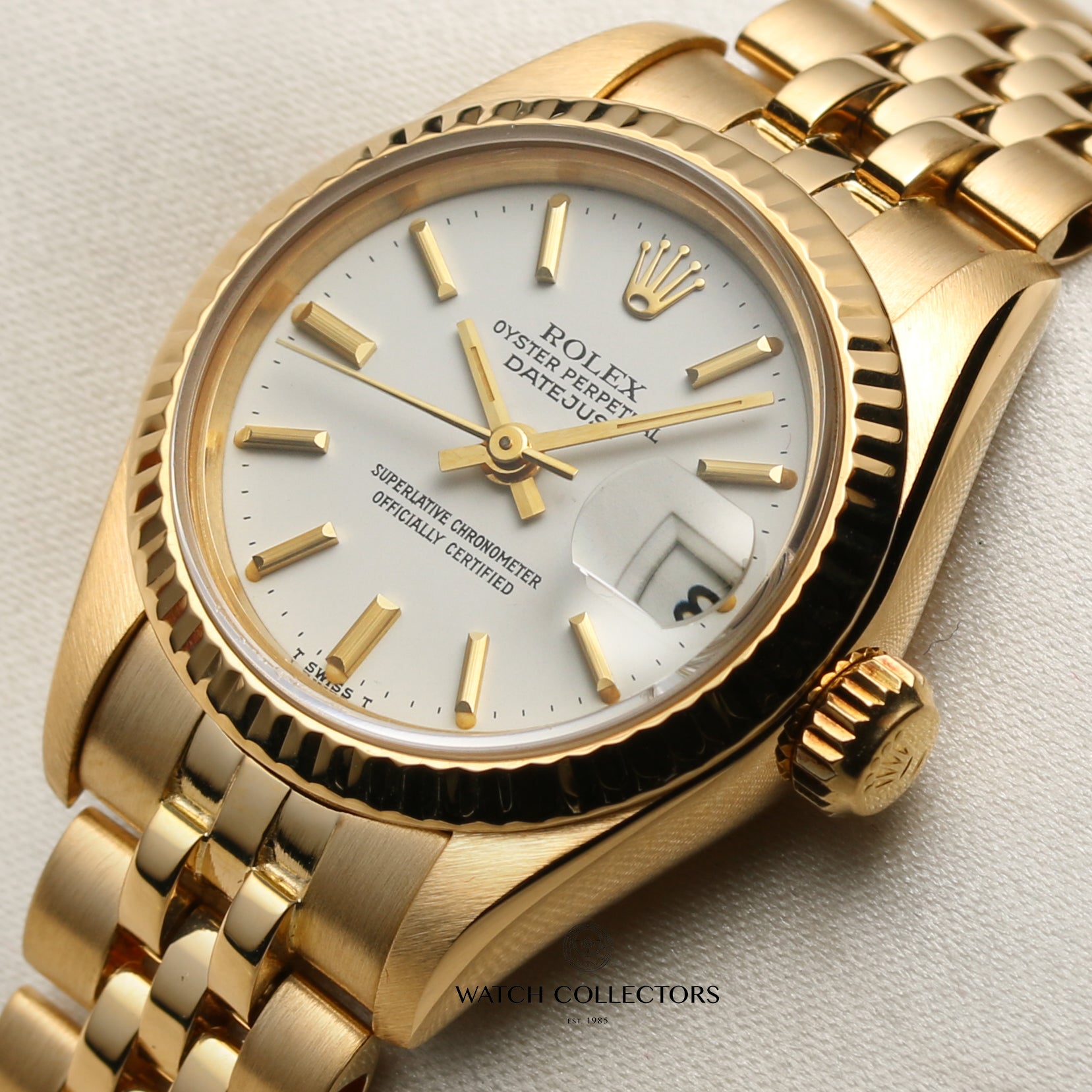 Rolex Lady DateJust 18K Yellow Gold Second Hand Watch Collectors 4