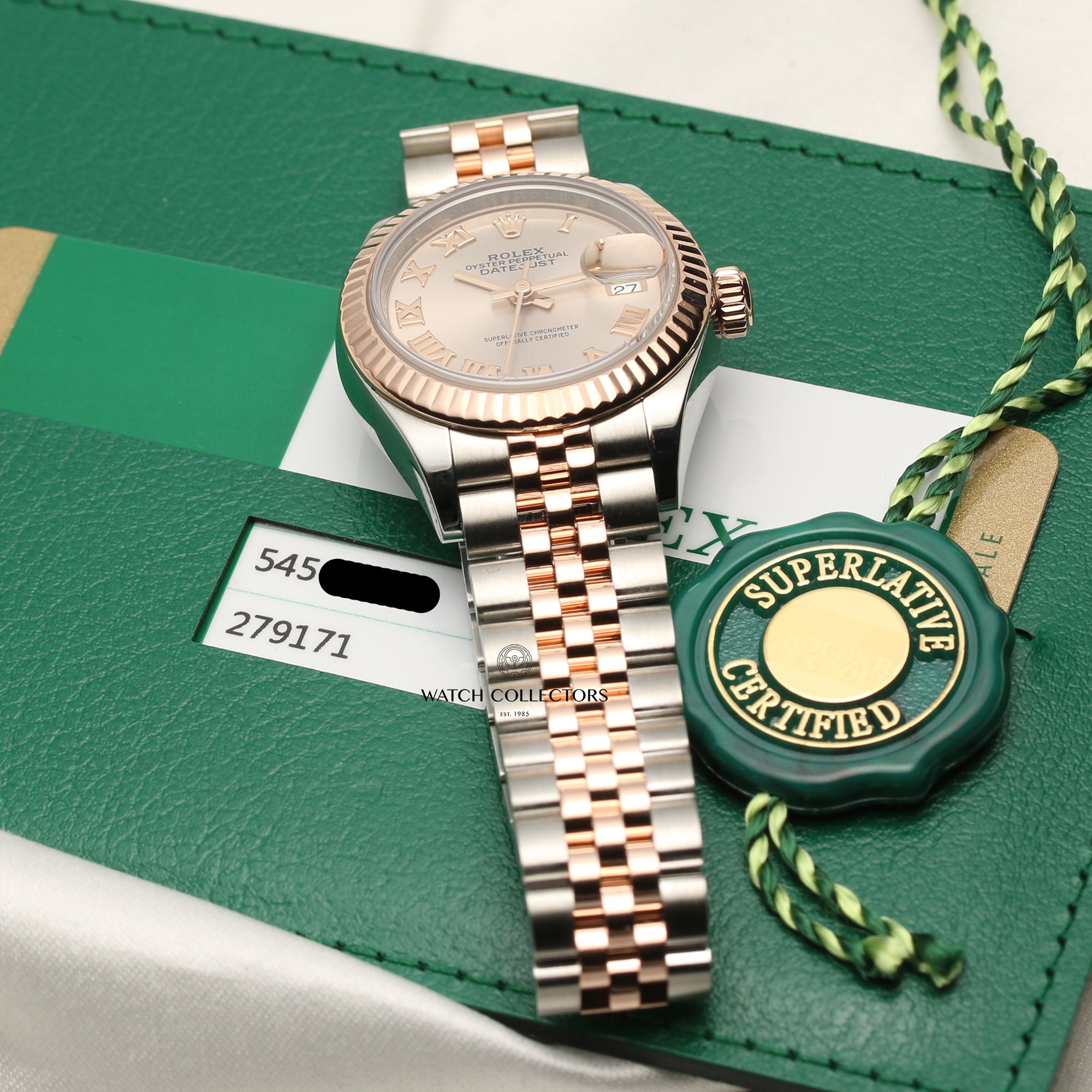 Rolex Lady DateJust 279171 Steel & 18K Rose Gold Second Hand Watch Collectors 9