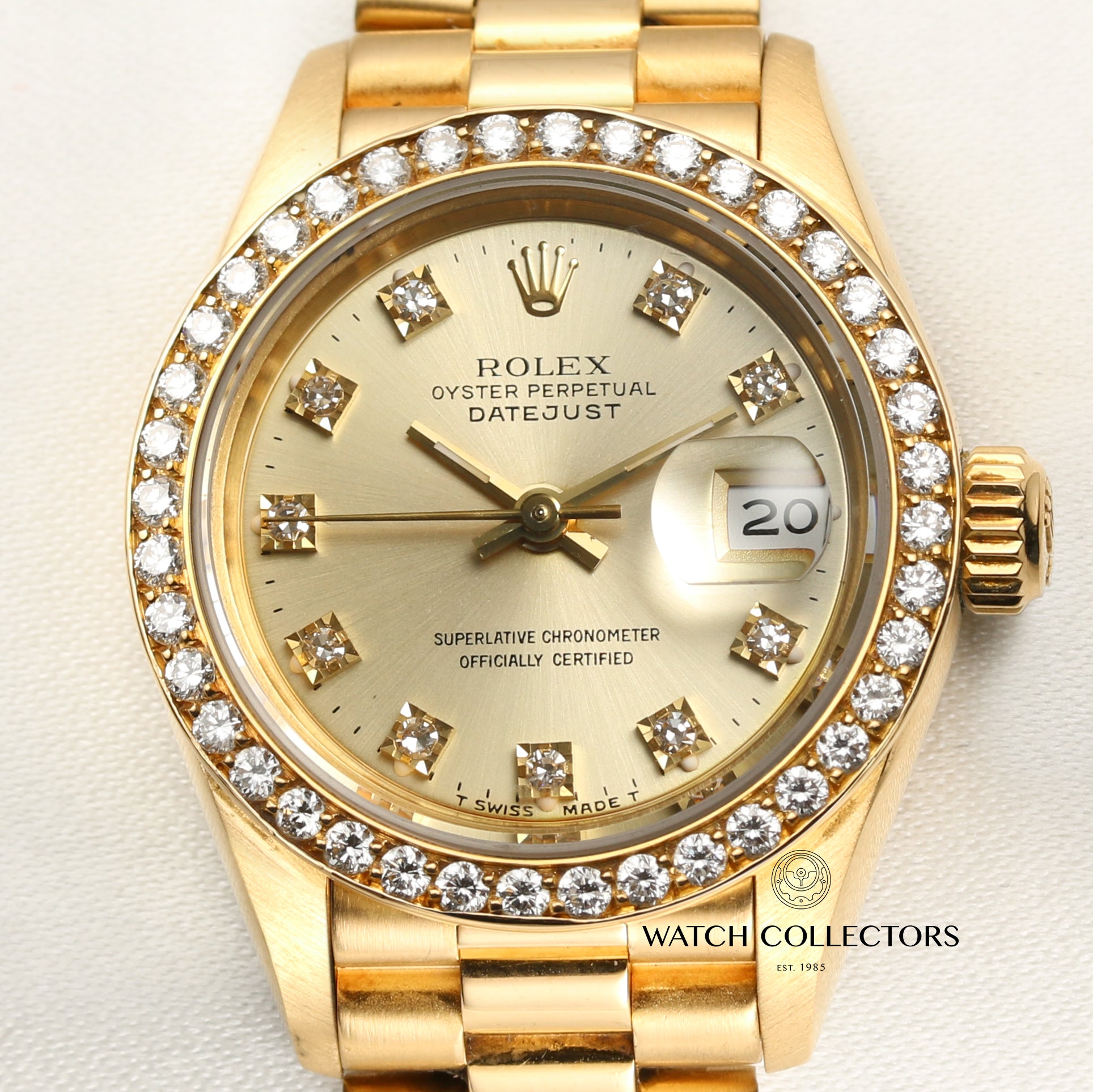 Rolex Lady DateJust 69138 18K Yellow Gold Diamond Bezel Second Hand Watch Collectors 2