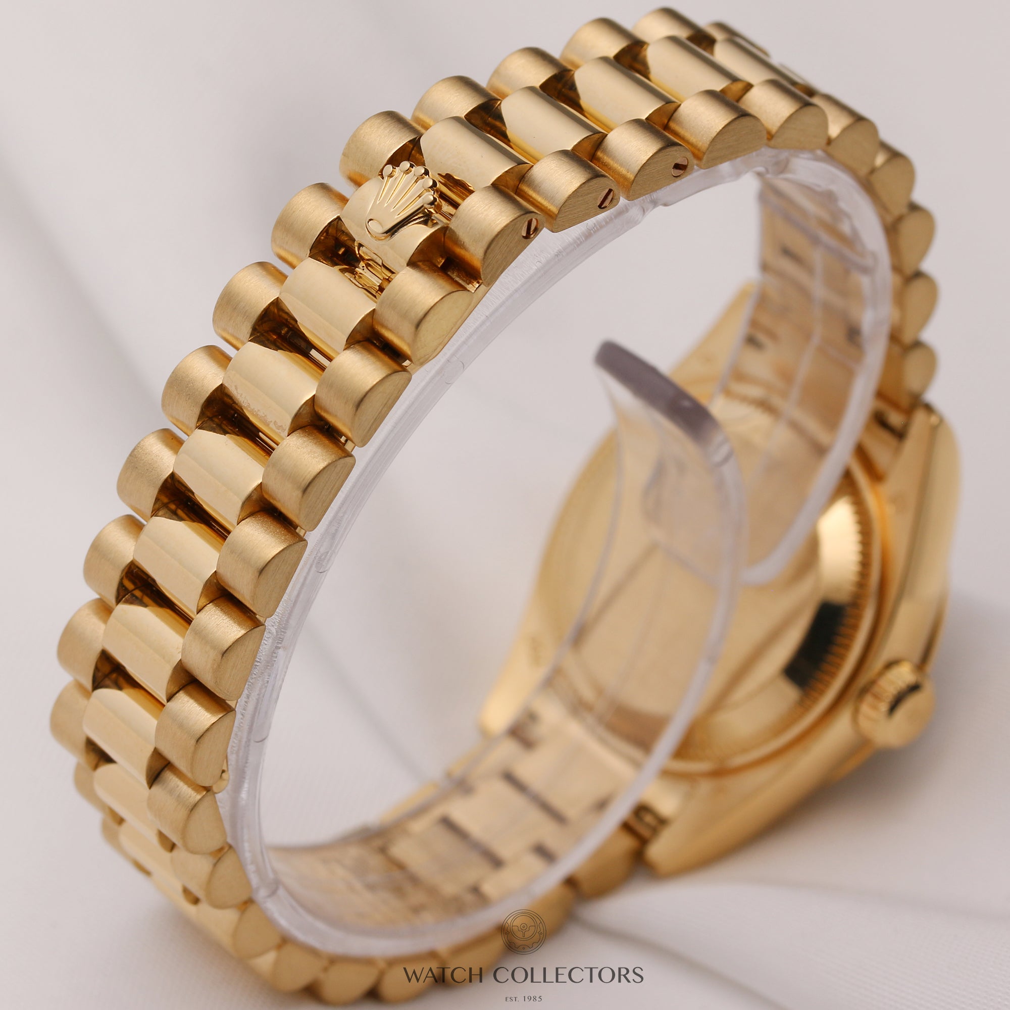 Rolex-Lady-DateJust-69138-Silver-Diamond-Dial-Bezel-18K-Yellow-Gold-Second-Hand-Watch-Collectors-5