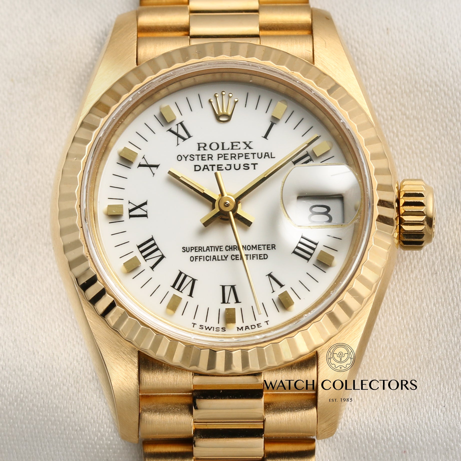Rolex Lady DateJust 69173 18K Yellow Gold Second Hand Watch Collectors 2