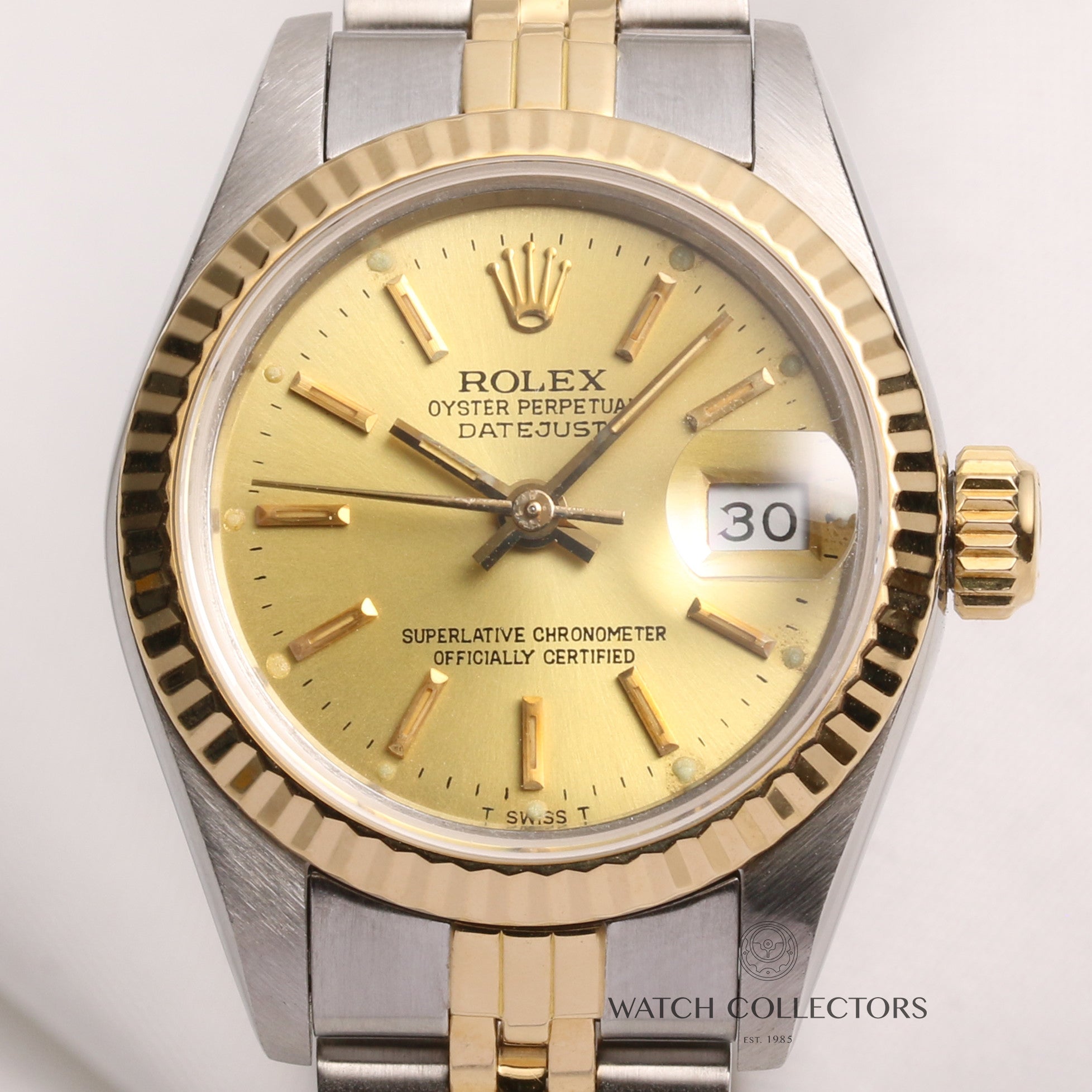 Rolex-Lady-DateJust-69173-Steel-Gold-932-Second-Hand-Watch-Collectors-2