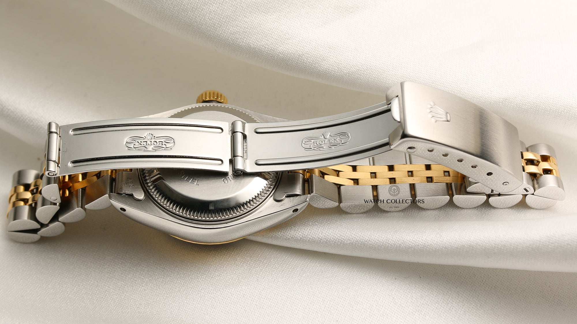 Rolex Lady DateJust 69173 Steel & Gold Blue Diamond Dial Second Hand Watch Collectors 6