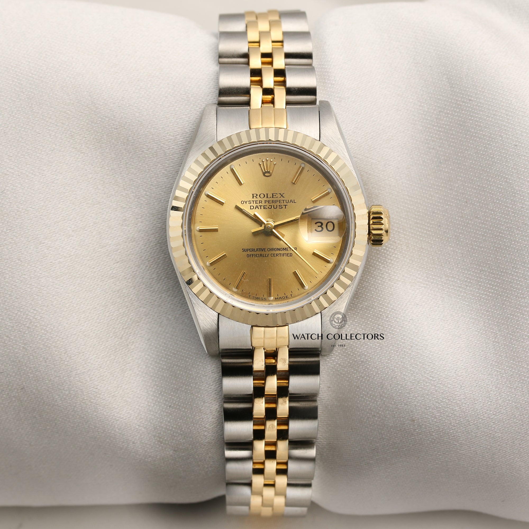 Rolex Lady DateJust 69173 Steel & Gold Second Hand Watch Collectors 1