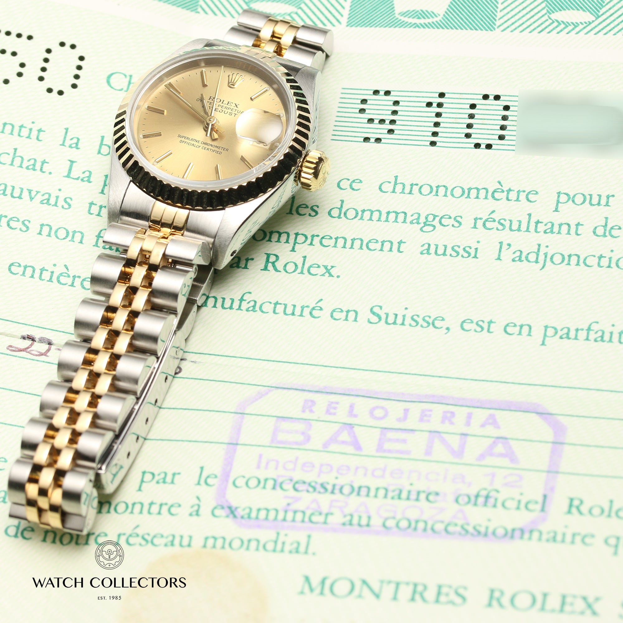 Rolex Lady DateJust 69173 Steel & Gold Second Hand Watch Collectors 6
