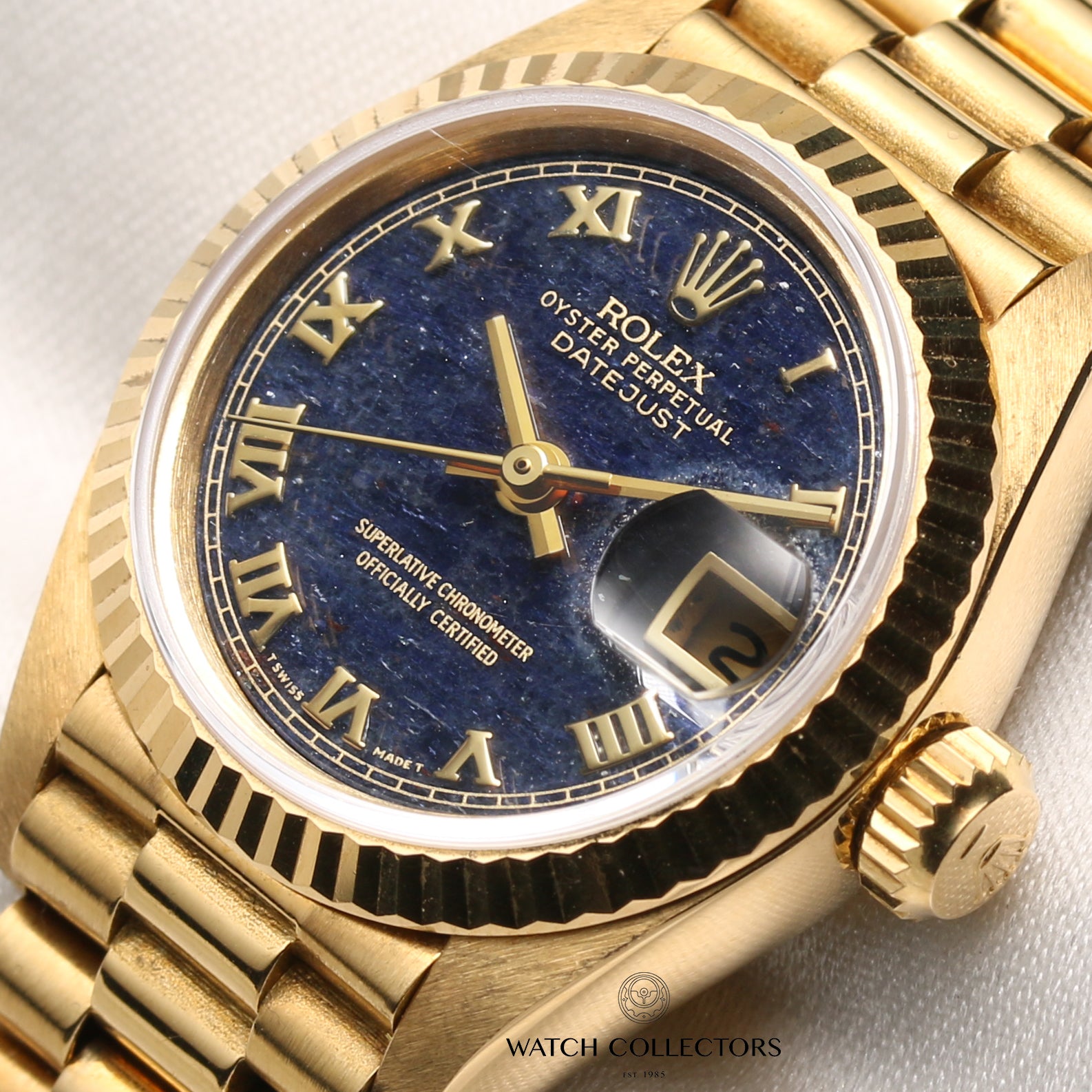 Rolex Lady DateJust 69178 18K Yellow Gold Aventurite Dial Second Hand Watch Collectors 4