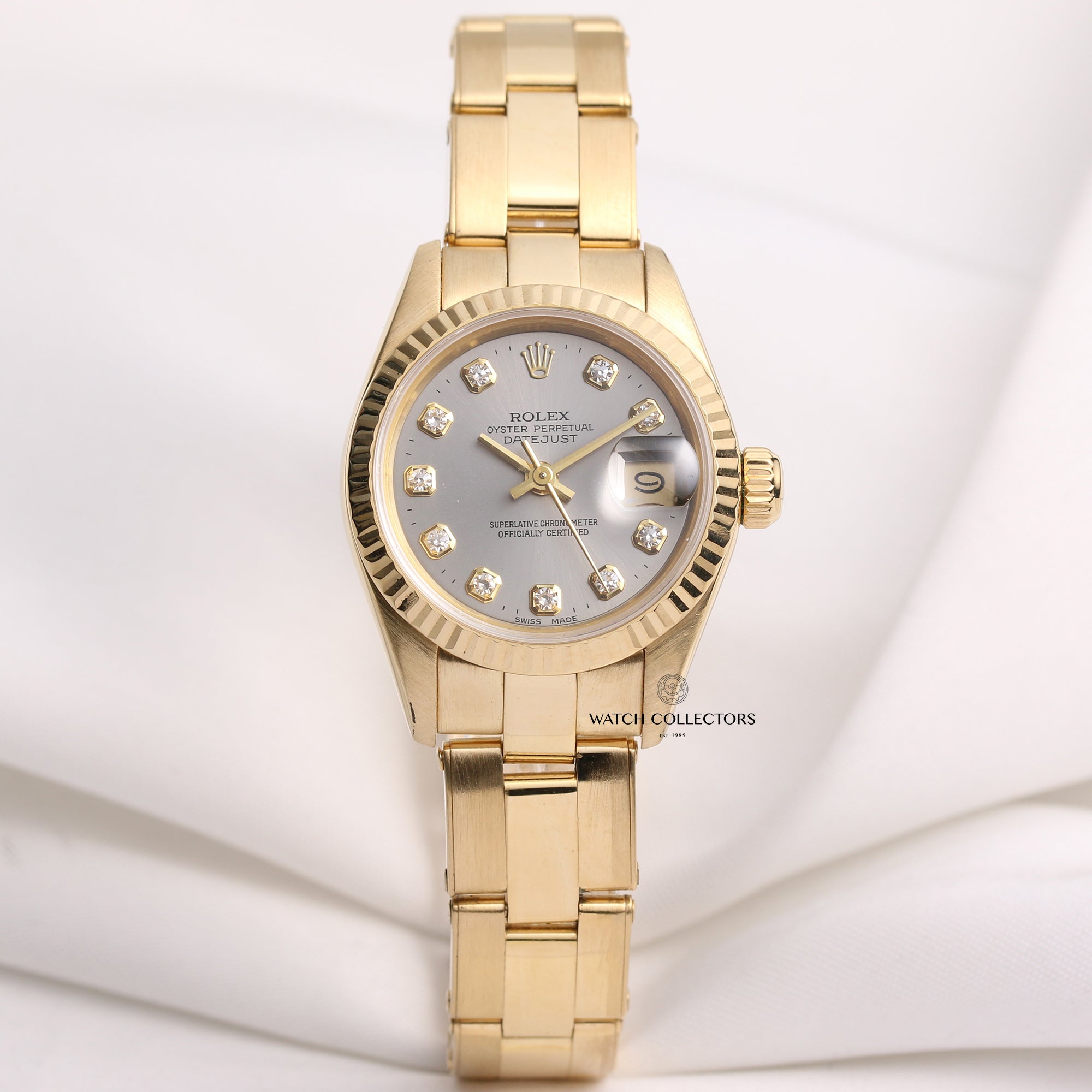 Rolex-Lady-DateJust-69178-18K-Yellow-Gold-Diamond-Dial-Second-Hand-Watch-Collectors-1-1