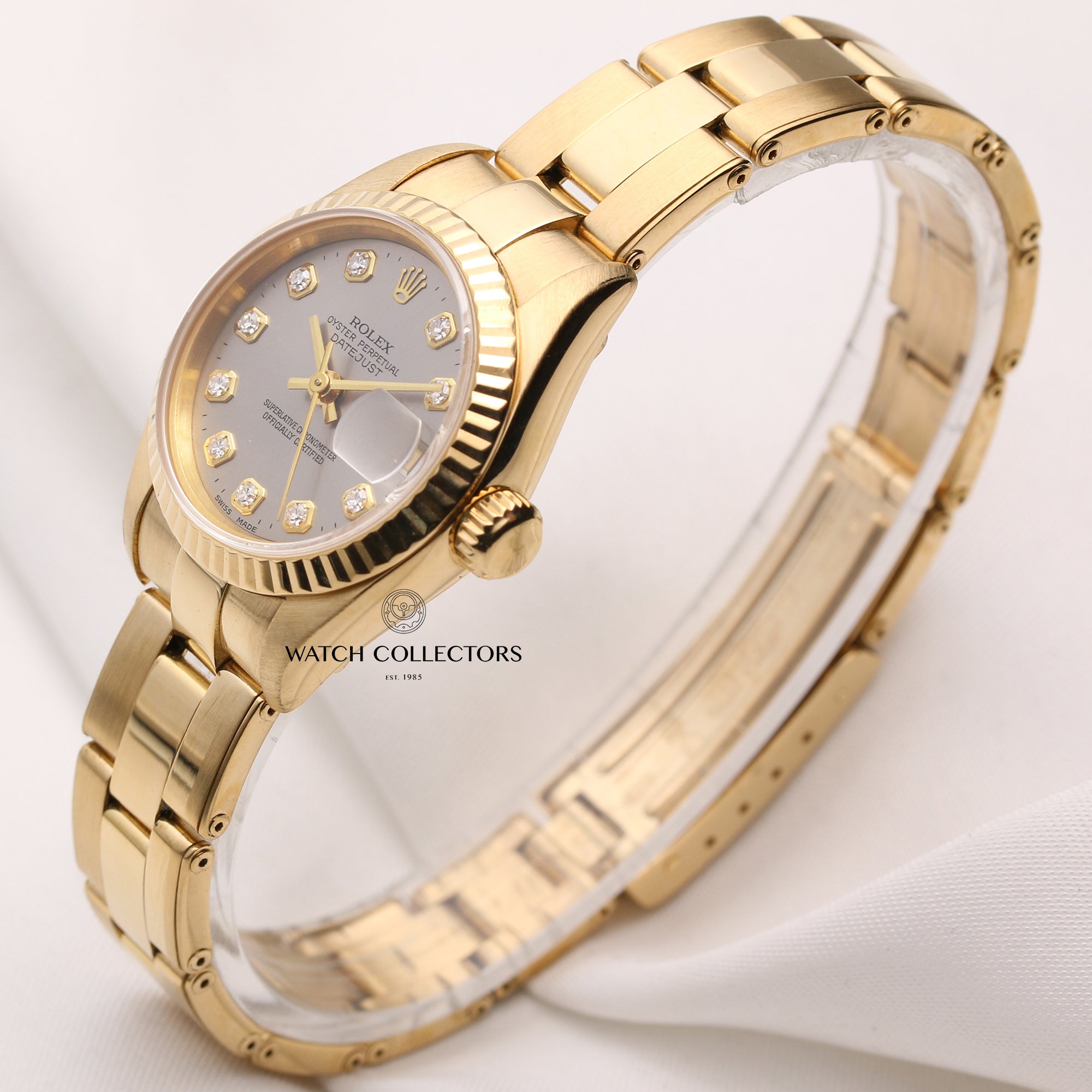 Rolex-Lady-DateJust-69178-18K-Yellow-Gold-Diamond-Dial-Second-Hand-Watch-Collectors-3