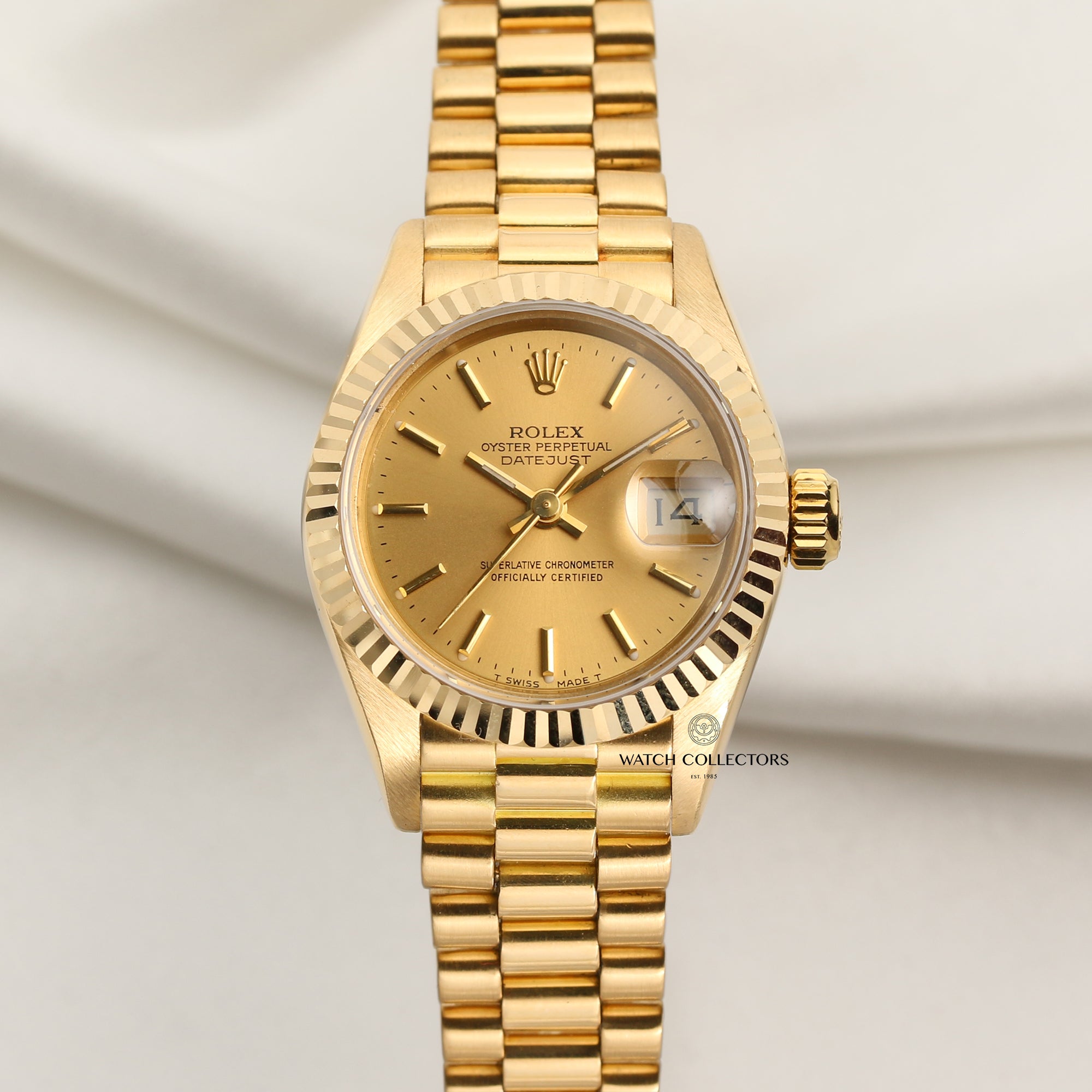 Rolex Lady DateJust 69178 18K Yellow Gold Second Hand Watch Collectors 1