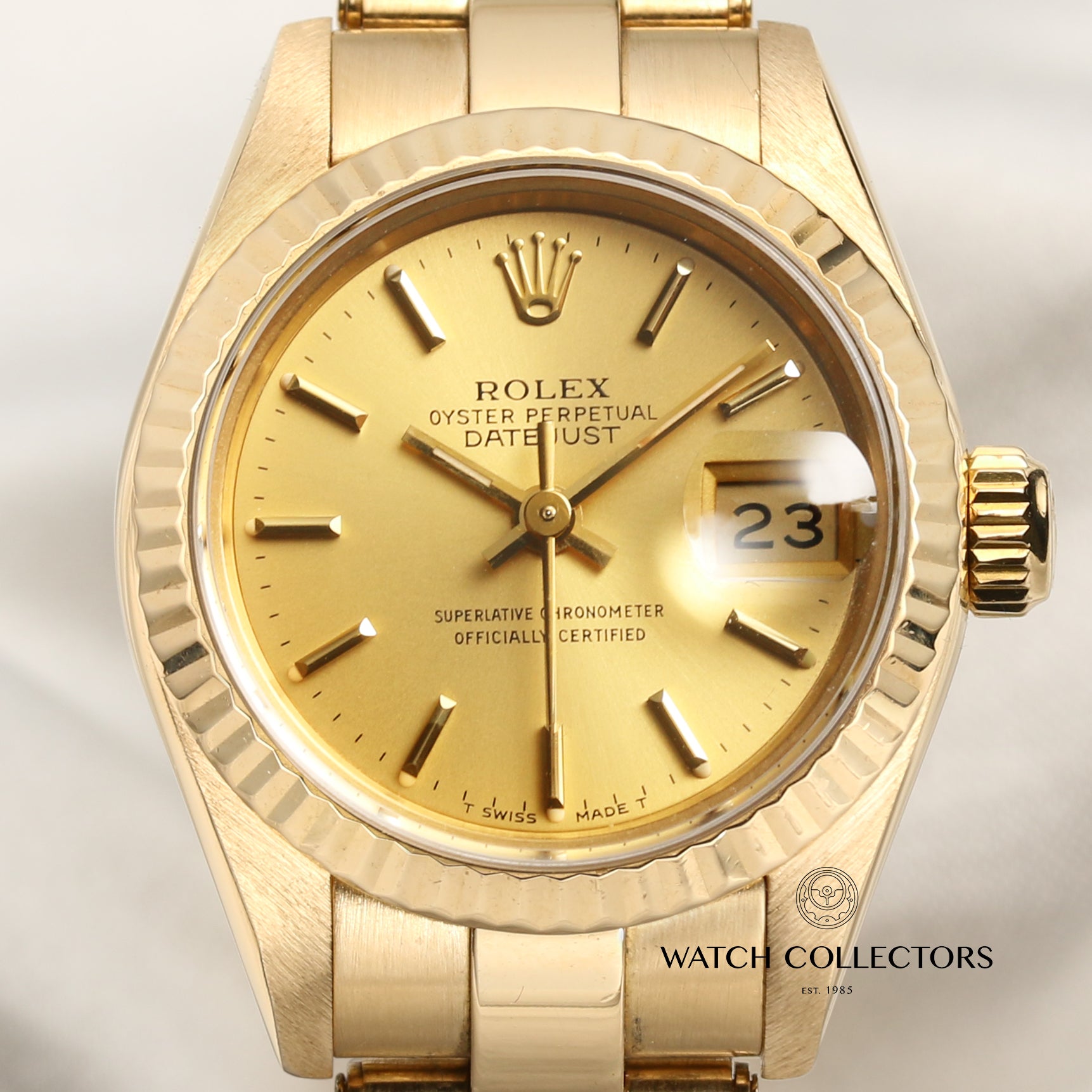 Rolex Lady DateJust 69178 18K Yellow Gold Second Hand Watch Collectors 2