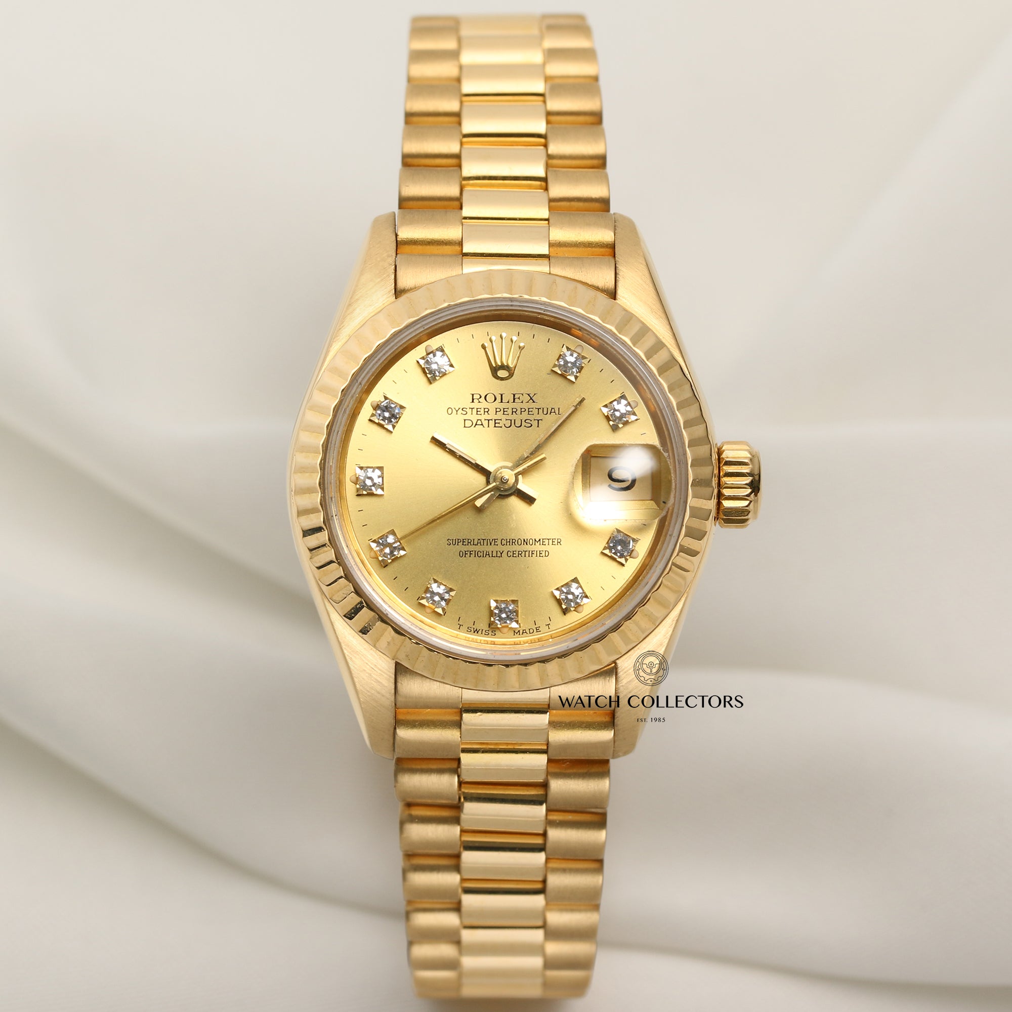 Rolex Lady DateJust 69178 Champagne Diamond Dial Second Hand Watch Collectors 1