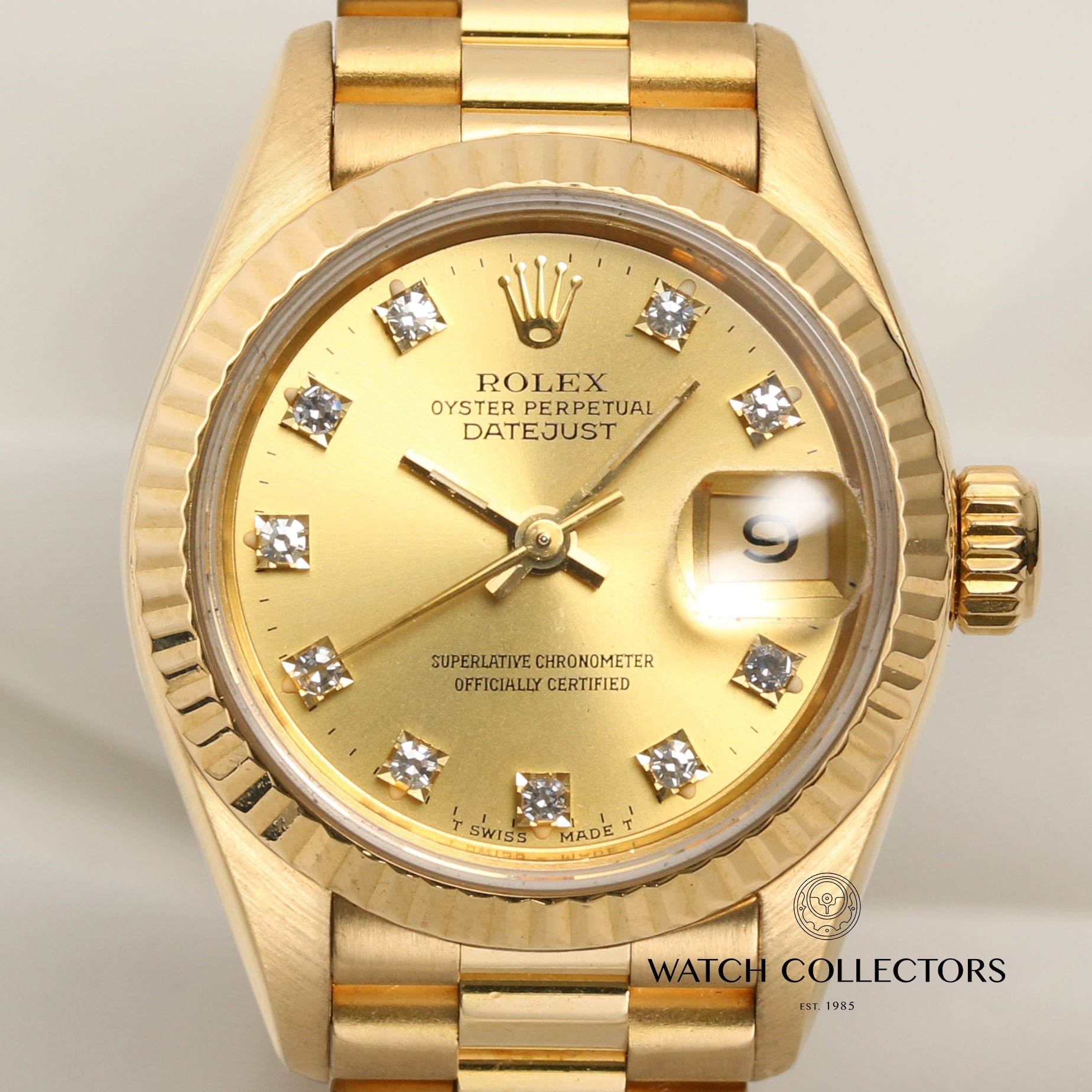 Rolex Lady DateJust 69178 Champagne Diamond Dial Second Hand Watch Collectors 2