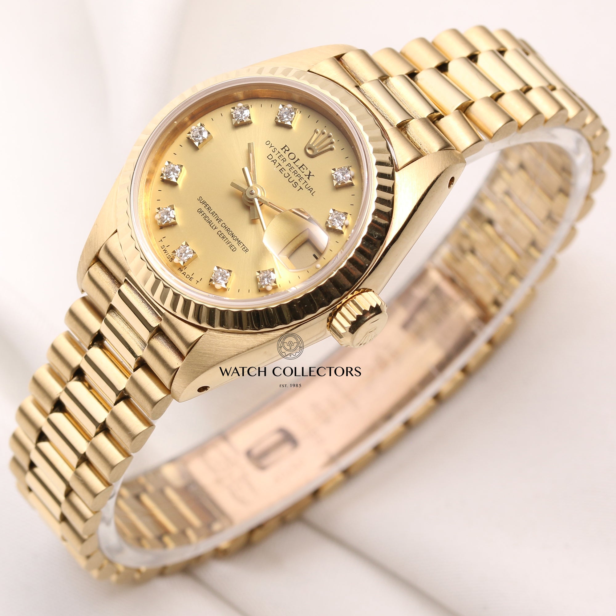 Rolex-Lady-DateJust-69178-Diamond-Dial-Second-Hand-Watch-Collectors-3