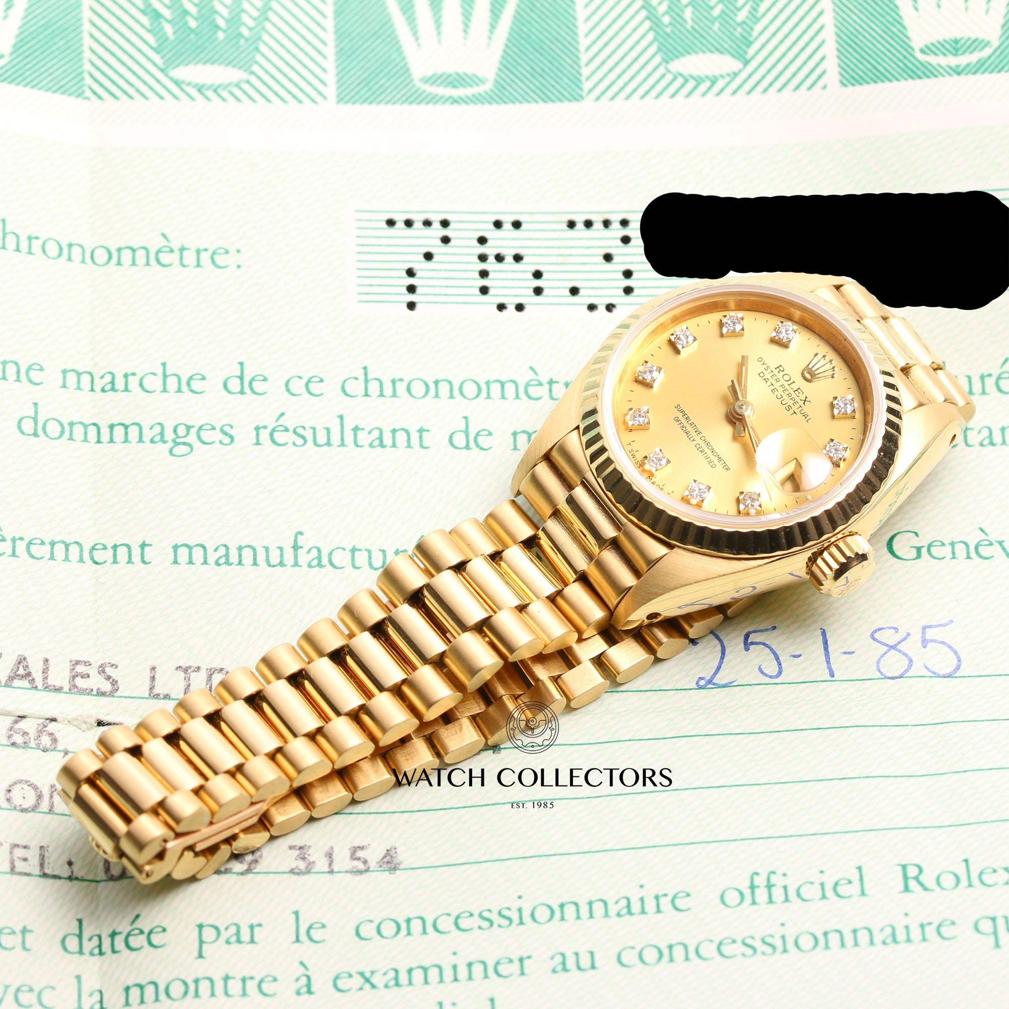 Rolex-Lady-DateJust-69178-Diamond-Dial-Second-Hand-Watch-Collectors-7