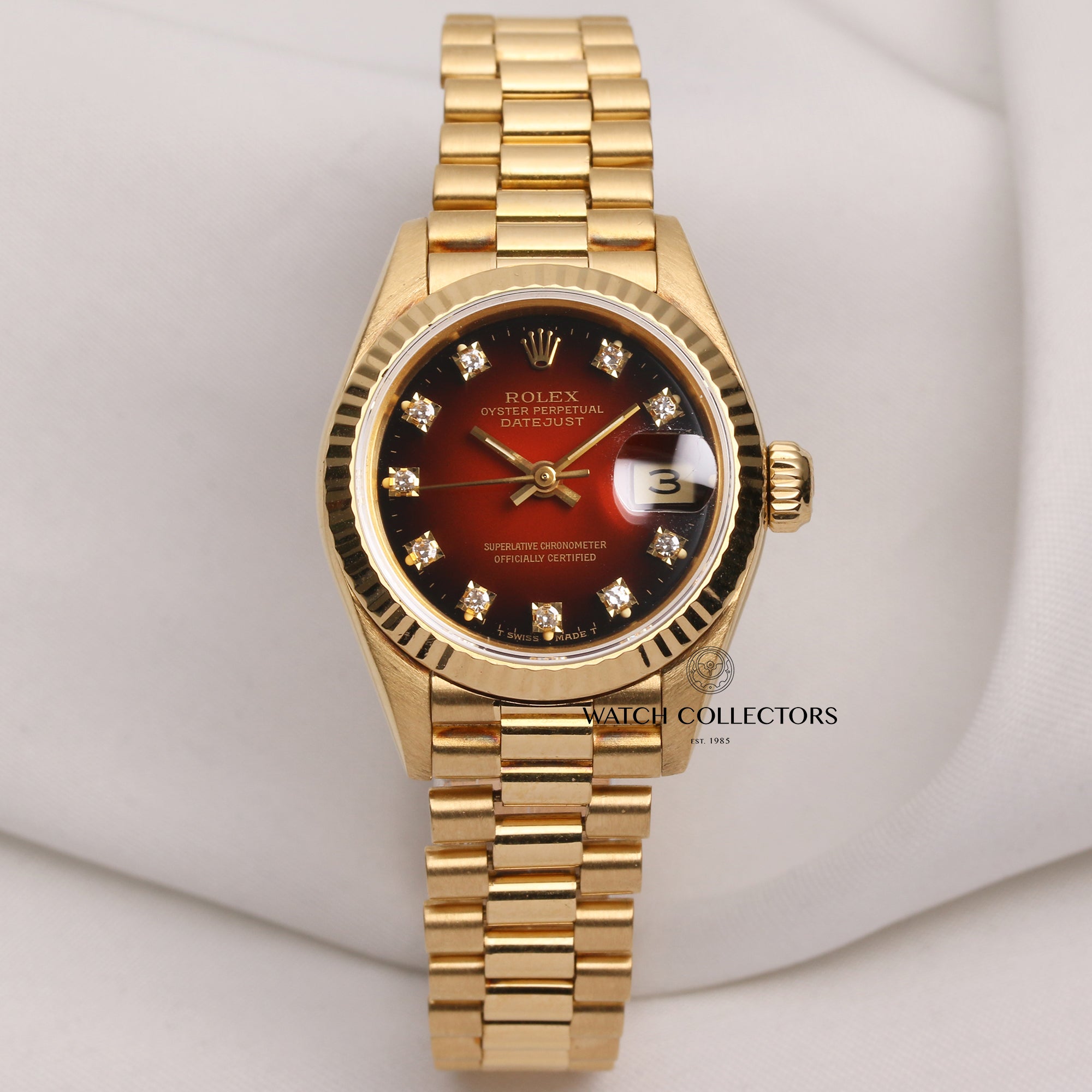 Gold rolex watch red face Clearance