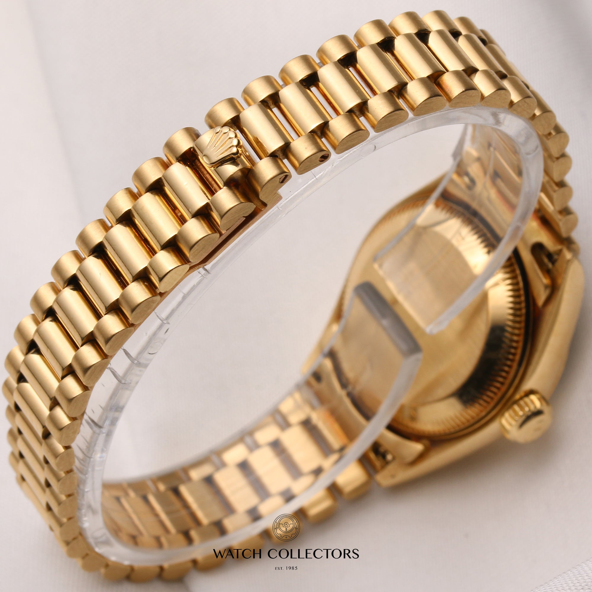 Rolex-Lady-DateJust-69178-Red-Degrading-Diamond-Dial-18K-Yellow-Second-Hand-Watch-Collectors-7