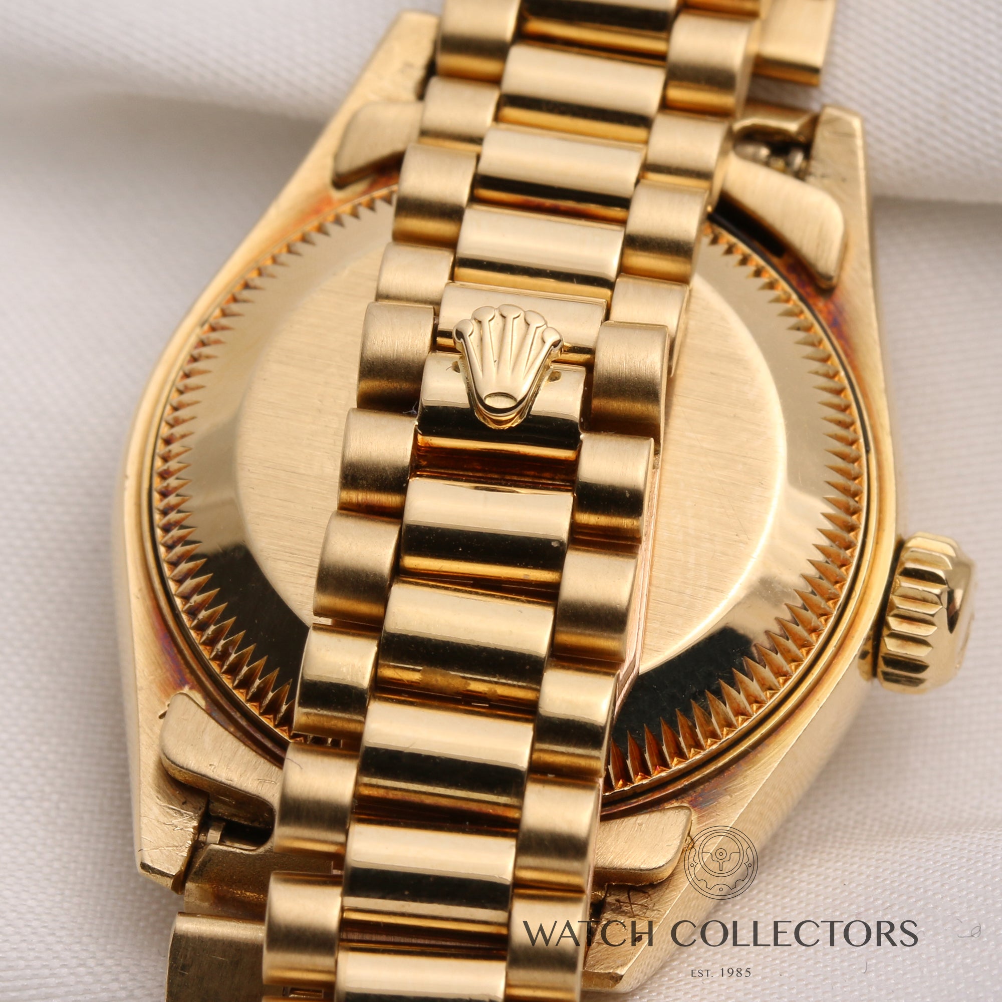 Rolex-Lady-DateJust-69178-Red-Degrading-Diamond-Dial-18K-Yellow-Second-Hand-Watch-Collectors-8
