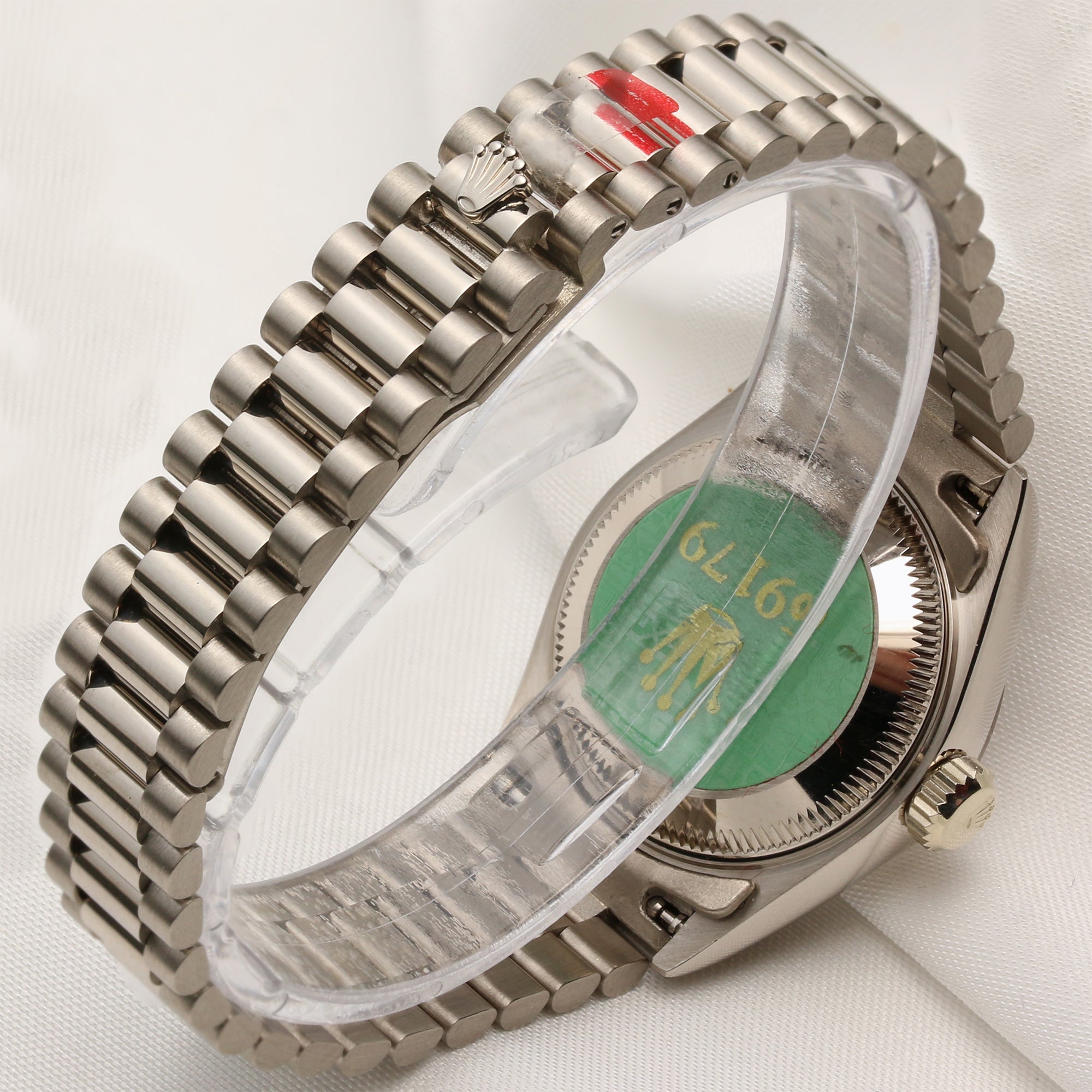 Rolex Lady DateJust 69179 18K White Gold Silver Diamond Dial Second Hand Watch Collectors 5
