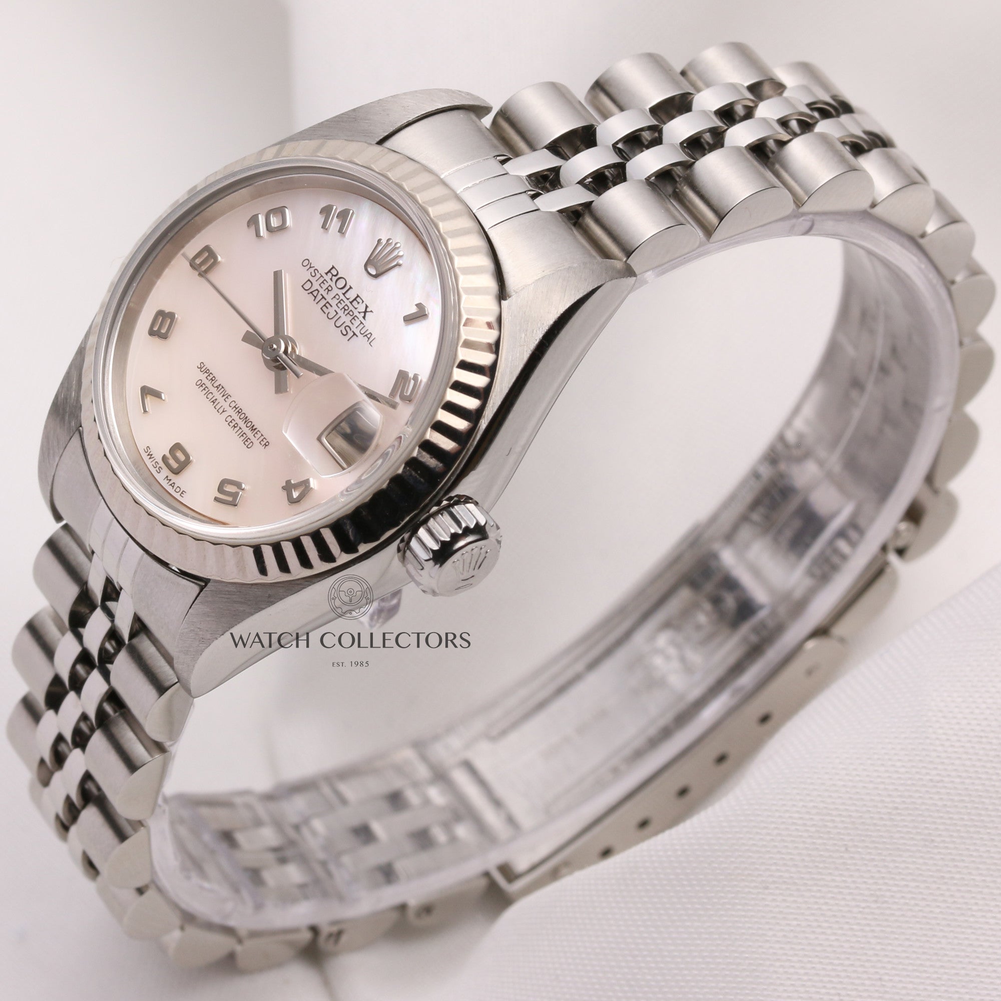 Rolex-Lady-DateJust-79174-Stainless-Steel-Mother-of-Pearl-Arabic-Numeral-Dial-Second-Hand-Watch-Collectors-3