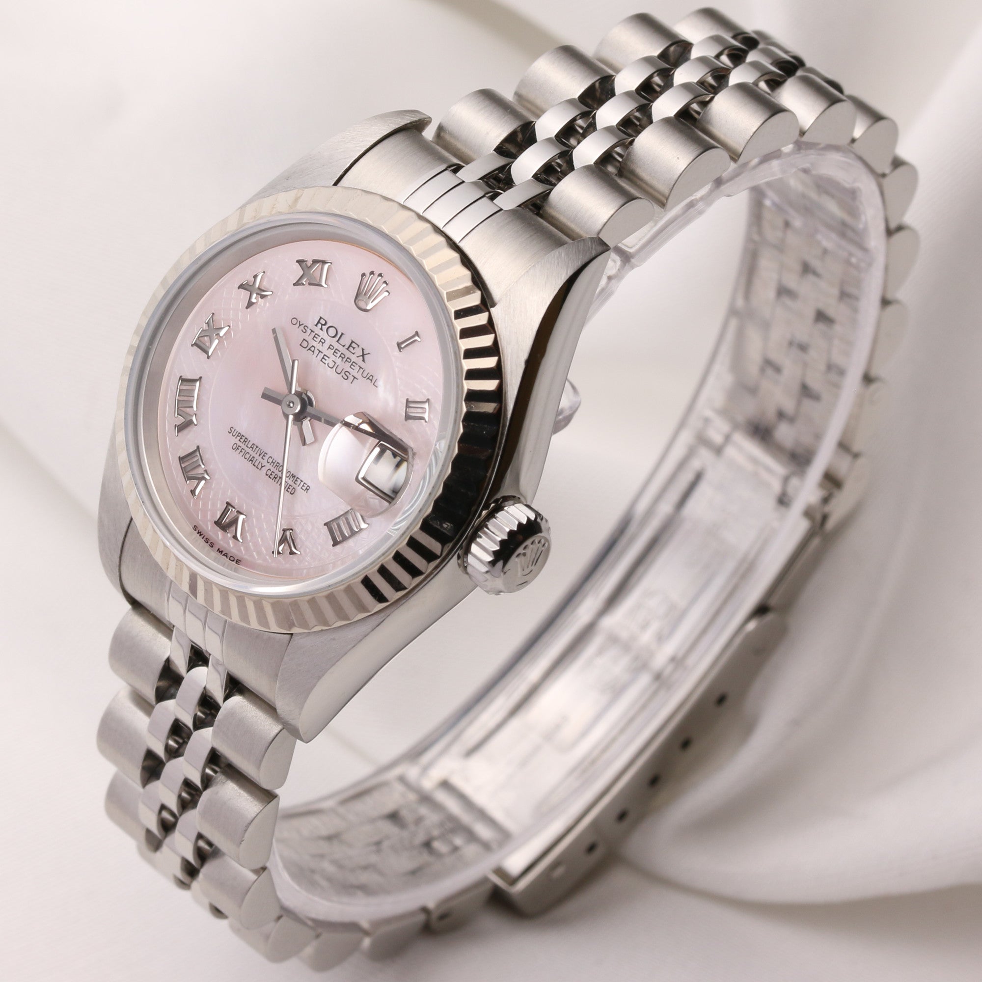 Rolex Lady DateJust 79174 Stainless Steel Mother of Pearl Second Hand Watch Collectors 3