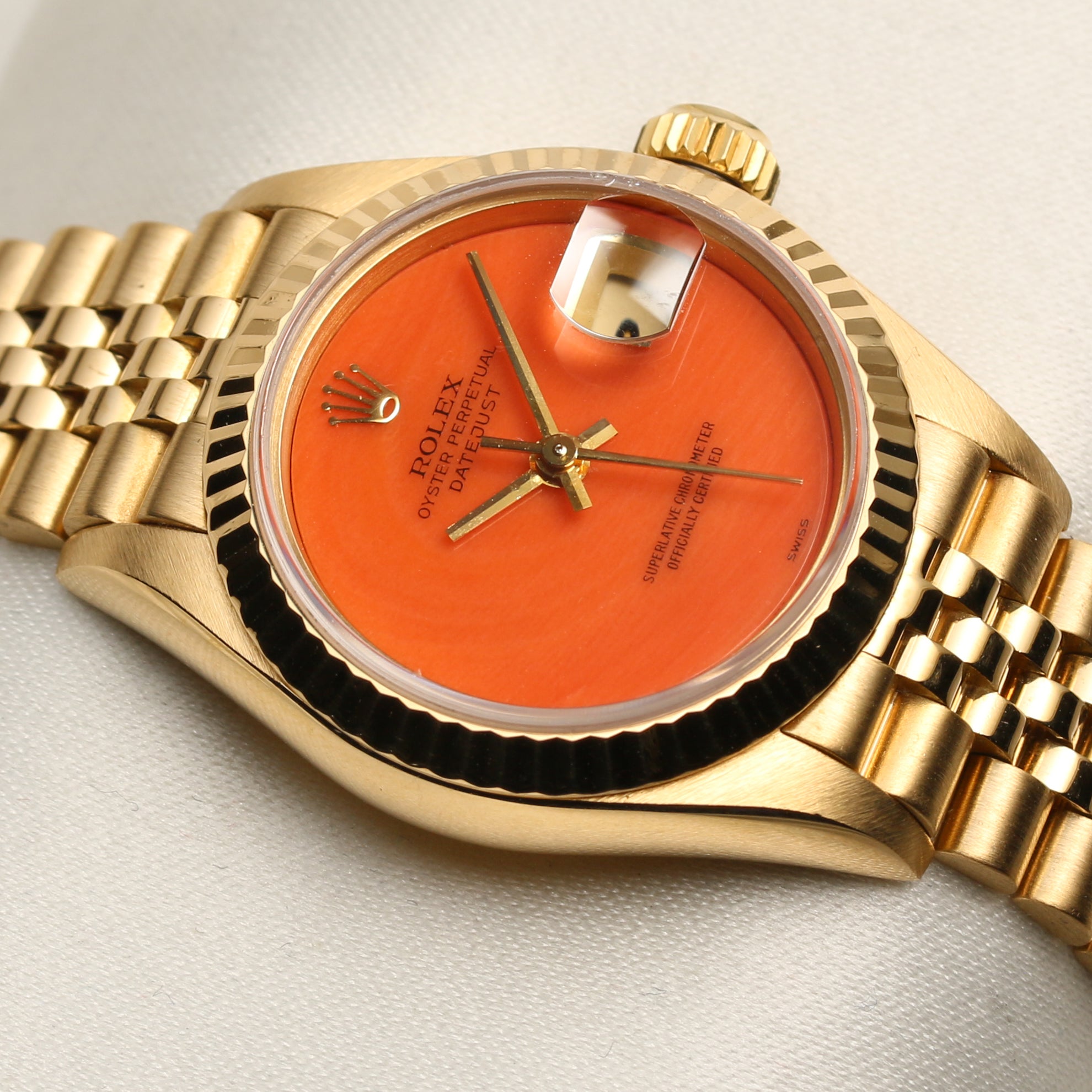 Rolex Lady DateJust Coral Dial Second Hand Watch Collectors 5
