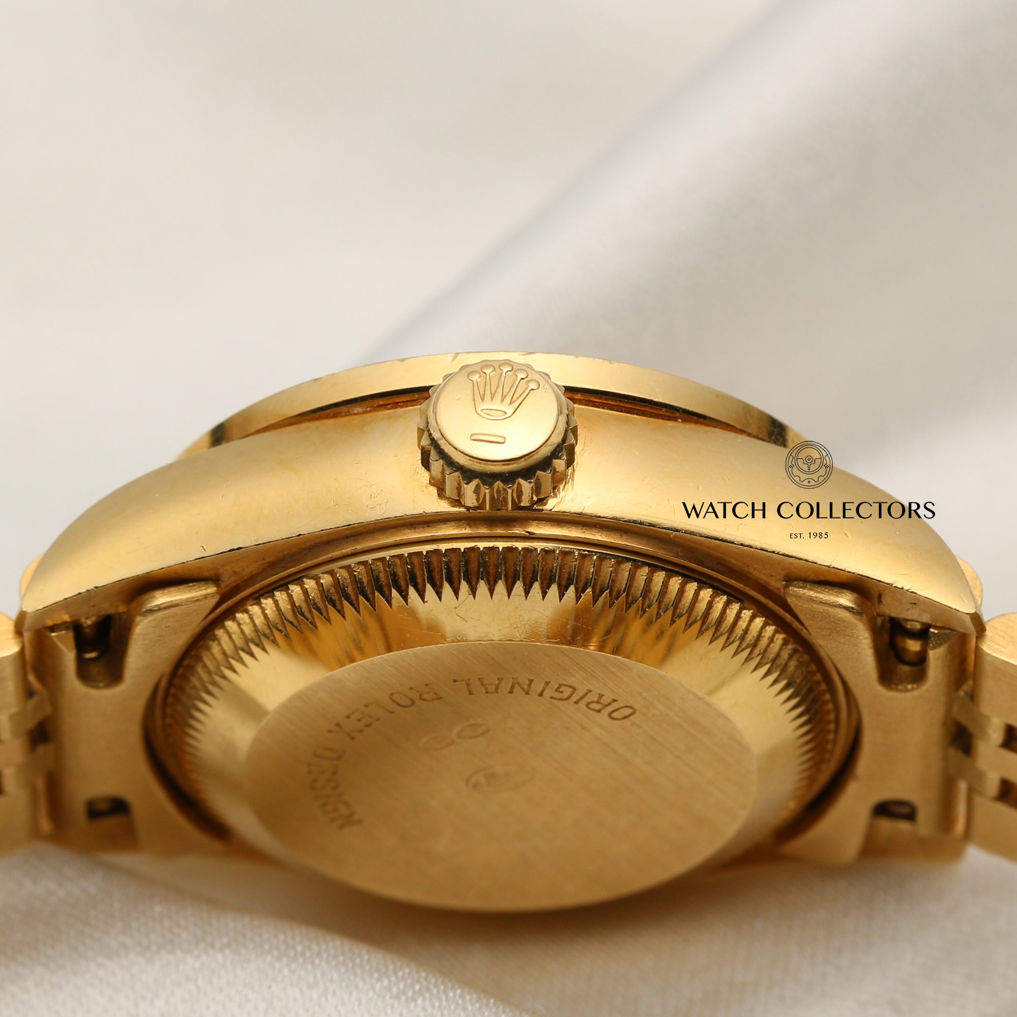 Rolex Lady DateJust Diamond 18K Yellow Gold Second Hand Watch Collectors 6