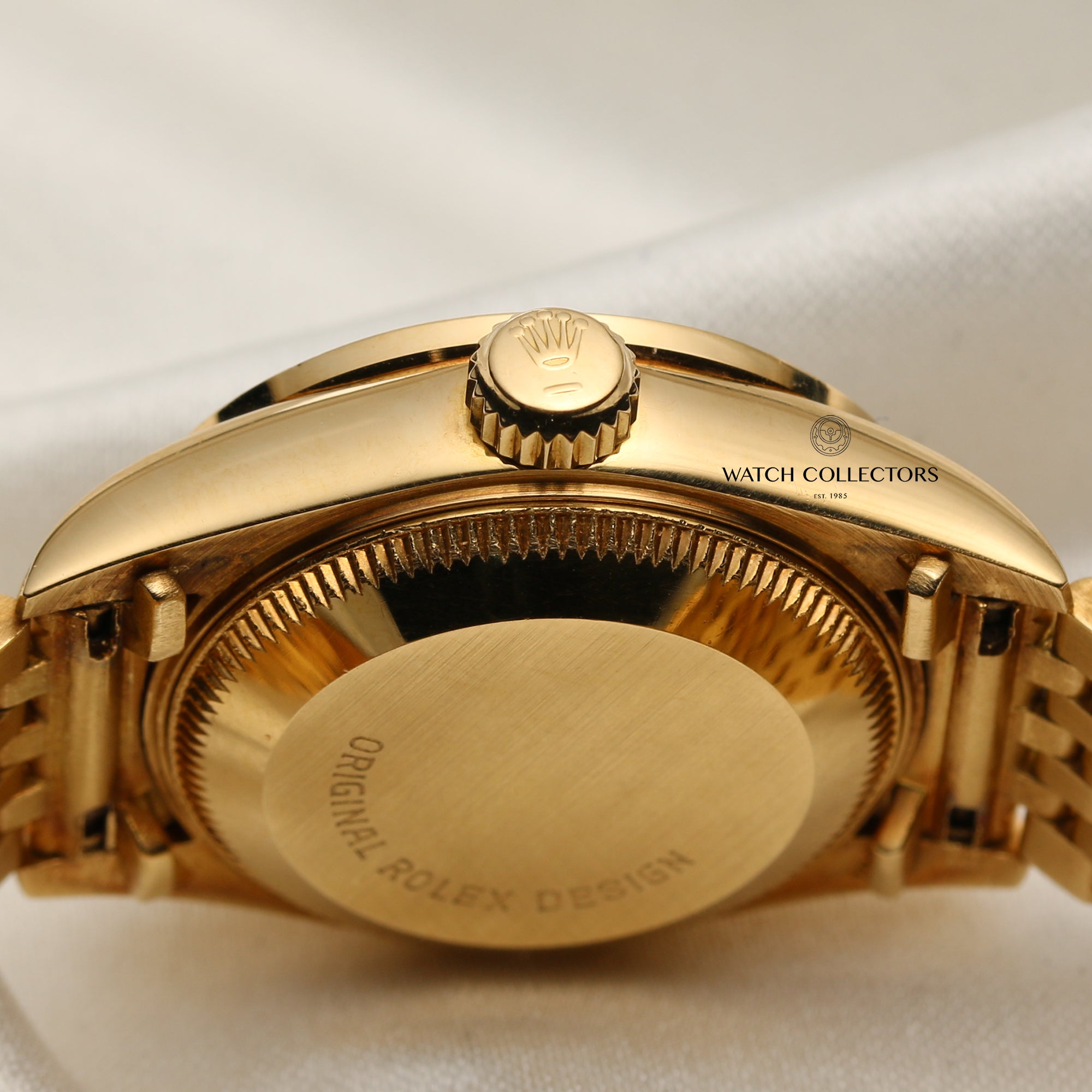 Rolex Lady DateJust Diamond & Ruby 18K Yellow Gold Second Hand Watch Collectors 6