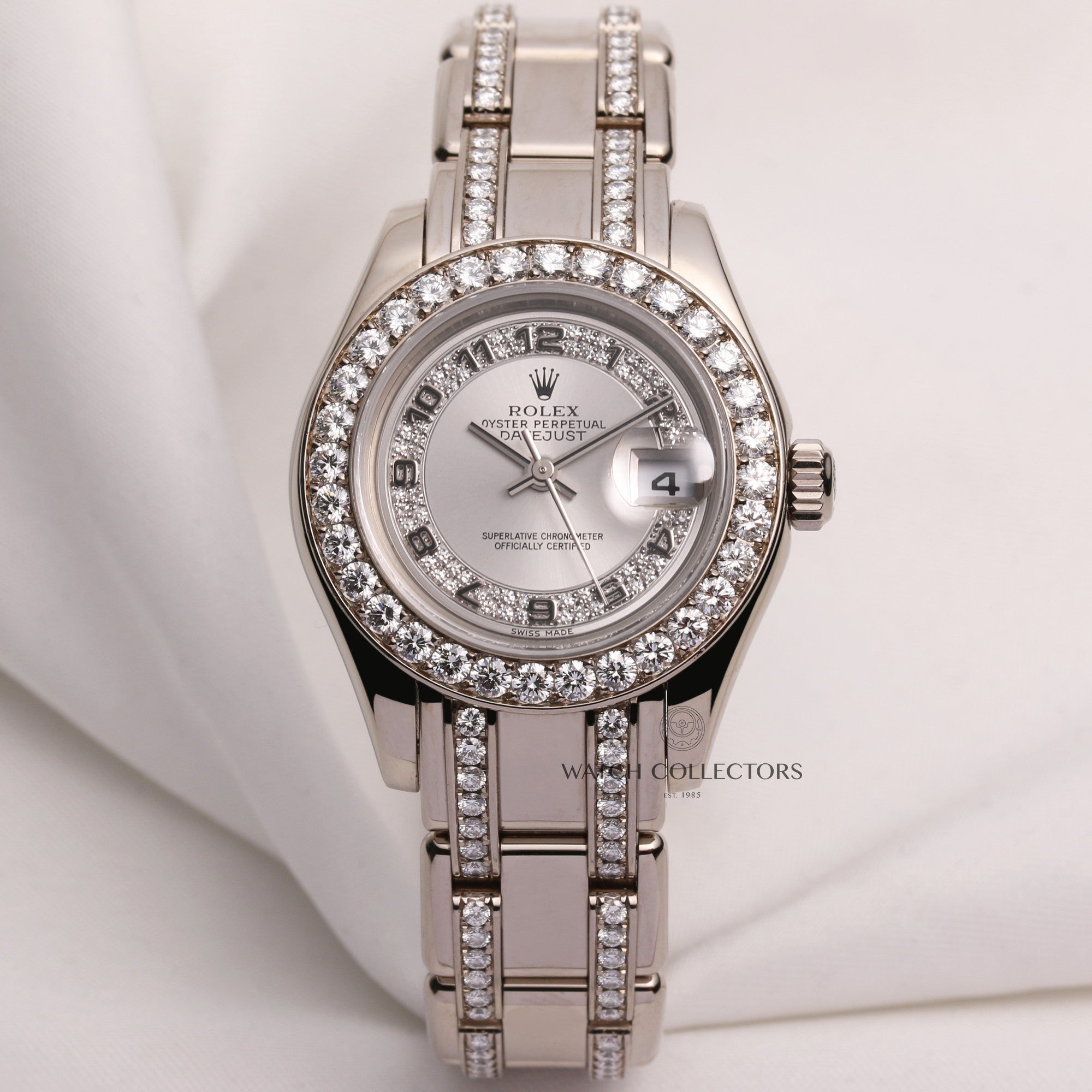 Rolex-Lady-DateJust-PearlMaster-80299-18K-White-Gold-Arabic-Numeral-Double-Row-Diamond-String-Dial-Second-Hand-Watch-Collectors-1