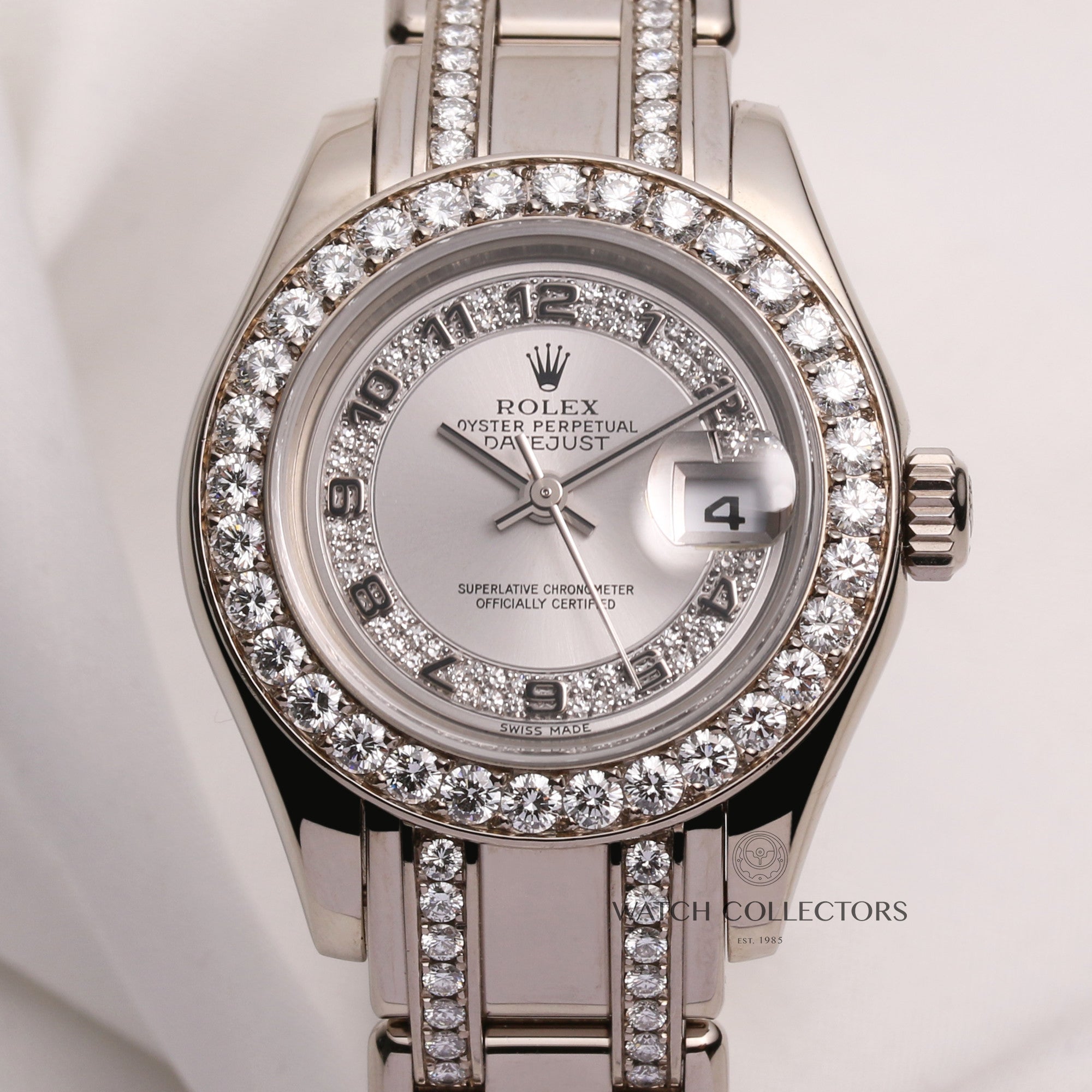 Rolex-Lady-DateJust-PearlMaster-80299-18K-White-Gold-Arabic-Numeral-Double-Row-Diamond-String-Dial-Second-Hand-Watch-Collectors-2