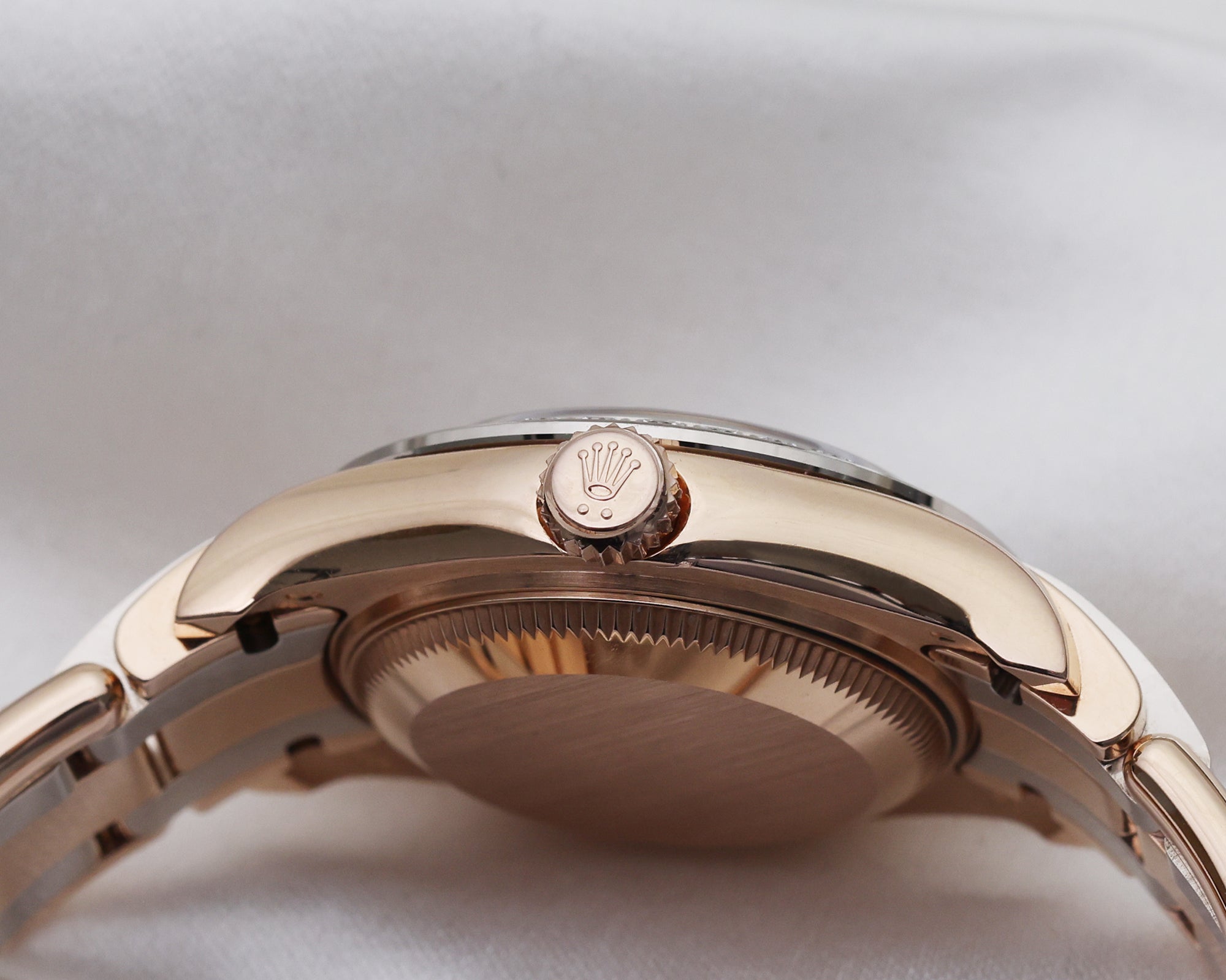 Rolex Lady DateJust Pearlmaster 18K Rose & White Gold MOP Diamond Second Hand Watch Collectors 6