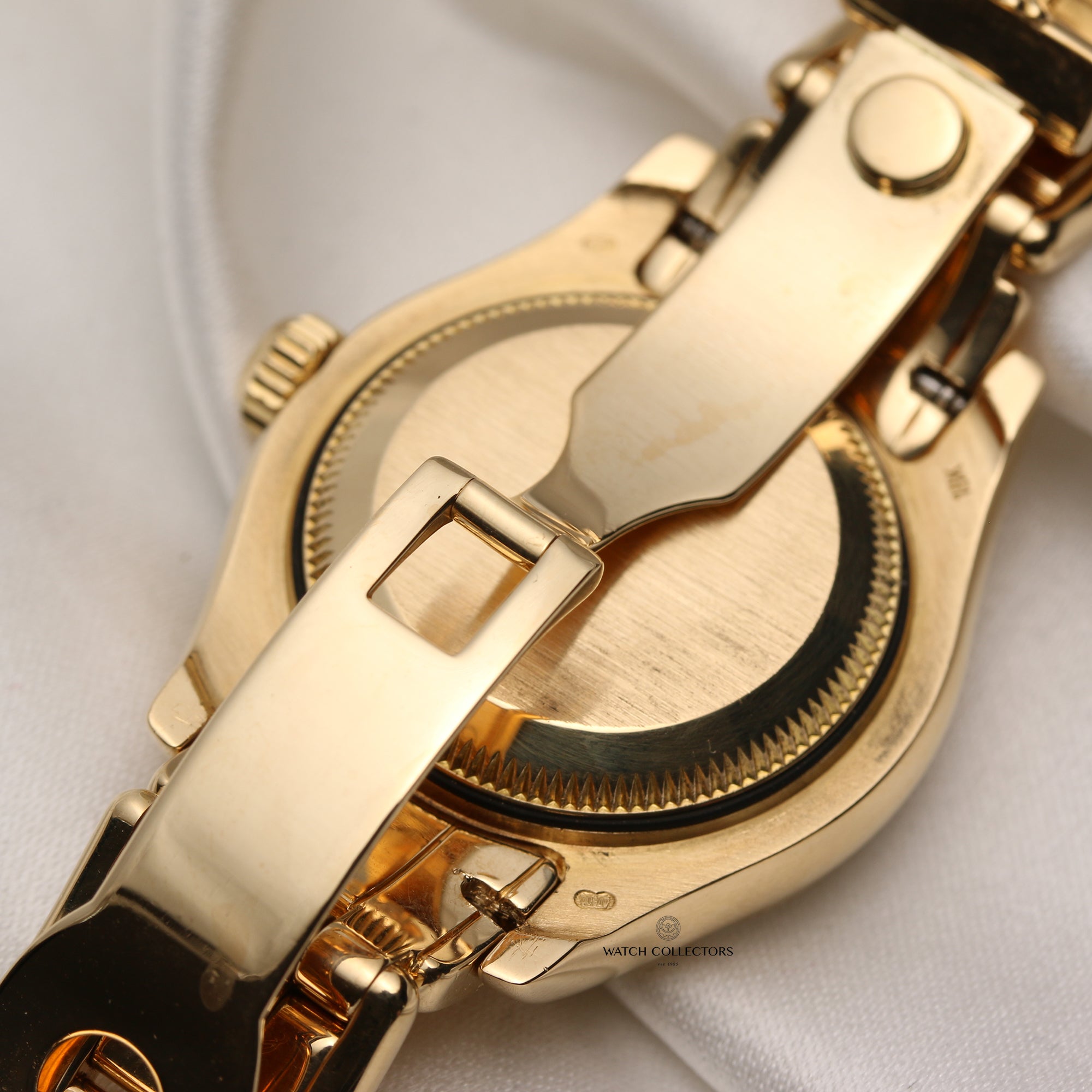 Rolex Lady DateJust Pearlmaster 69298 18K Yellow Gold Diamond Bezel Champagne Dial Second Hand Watch Collectors 7