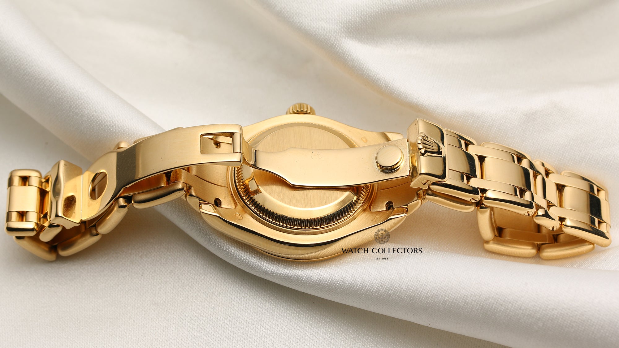 Rolex Lady DateJust Pearlmaster 69298 18K Yellow Gold Diamond Bezel Second Hand Watch Collectors 7
