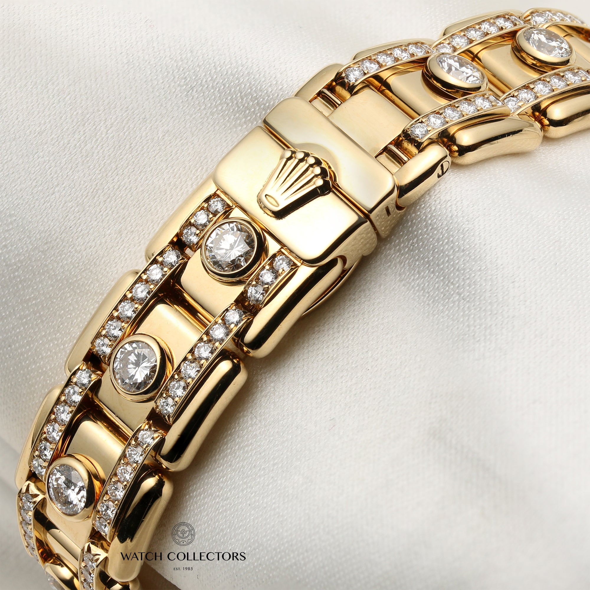 Rolex Lady DateJust Pearlmaster 69298 18K Yellow Gold MOP Diamond Dial Bezel Bracelet Second Hand Watch Collectors 9