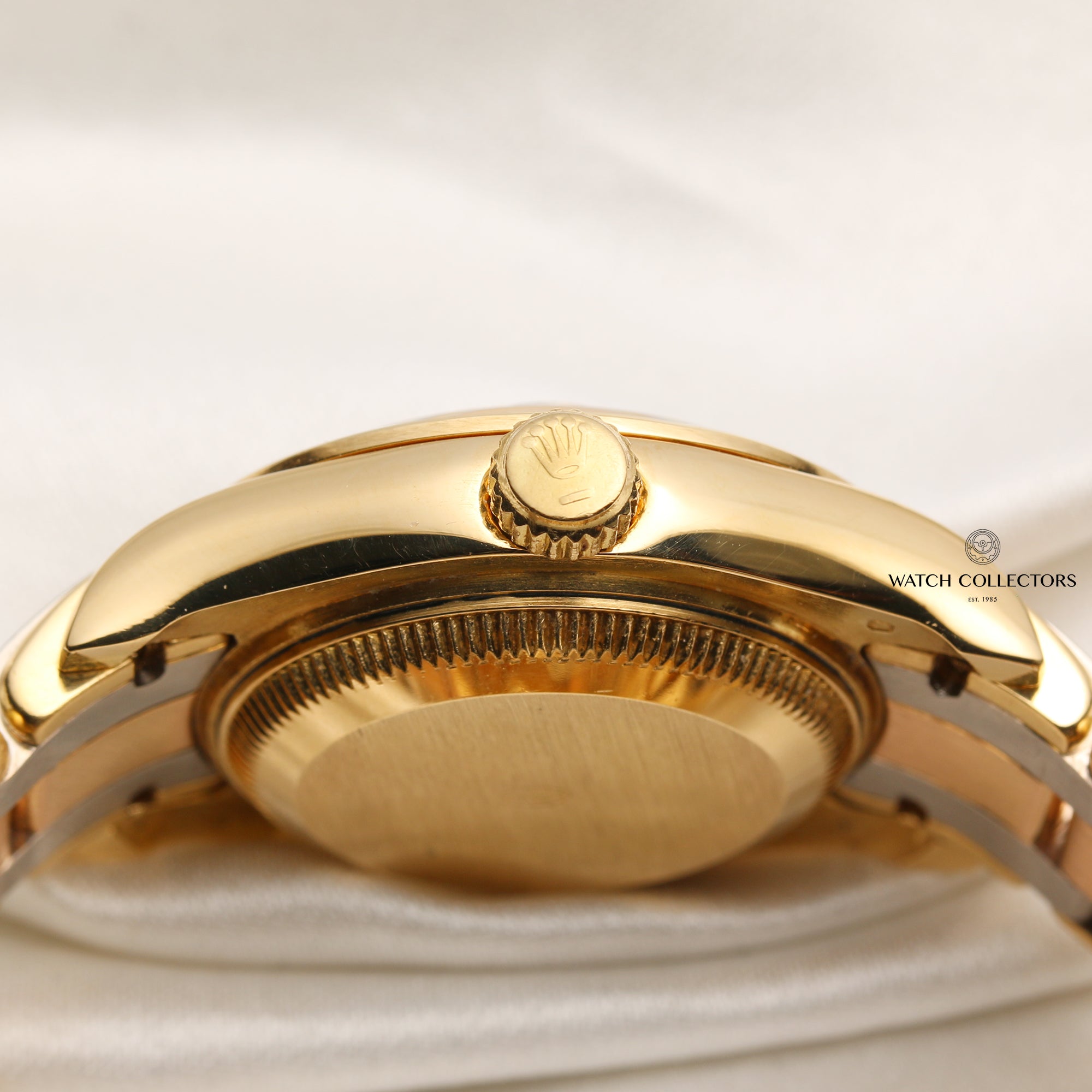 Rolex Lady DateJust Pearlmaster 69298 Fossil Dinosaur Egg Diamond Dial 18K Tridor Second Hand Watch Collectors 7