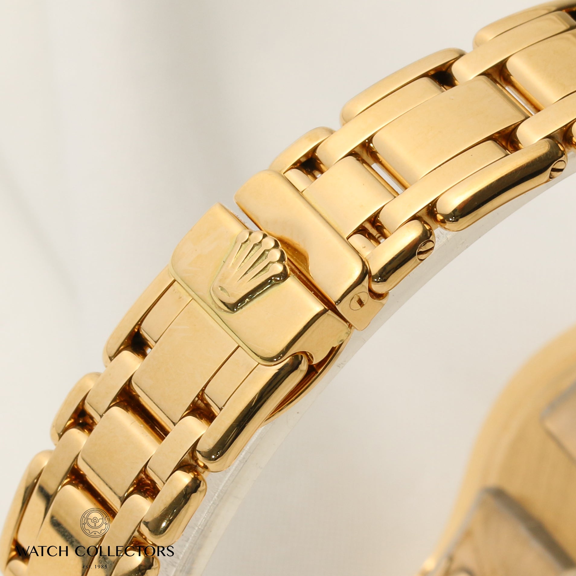 Rolex Lady DateJust Pearlmaster 69318 Champagne Diamond Dial 12 Point Diamond Bezel 18K Yellow Gold Second Hand Watch Collectors 6