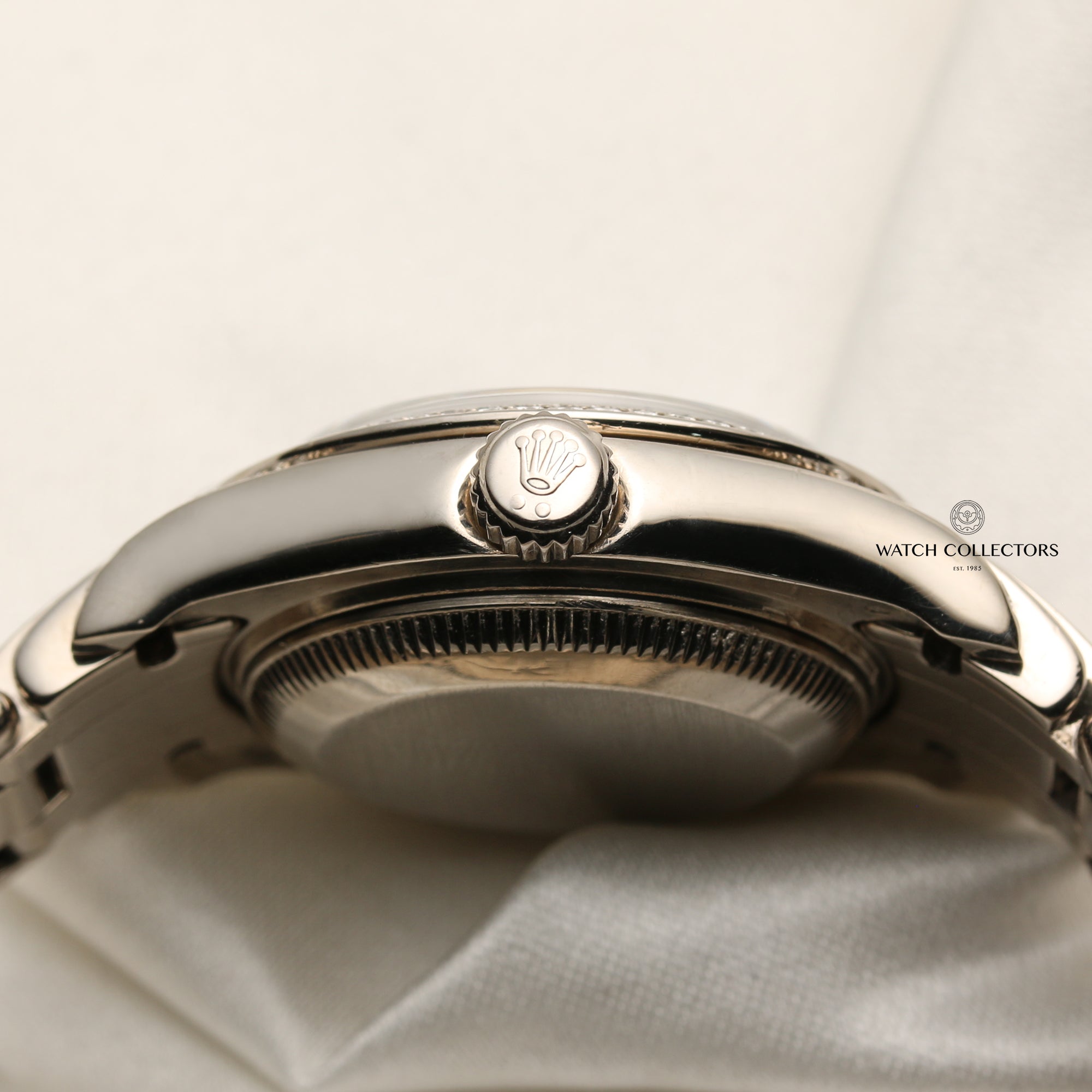 Rolex Lady DateJust Pearlmaster 69359 MOP Diamond 18K White Gold Second Hand Watch Collectors 6