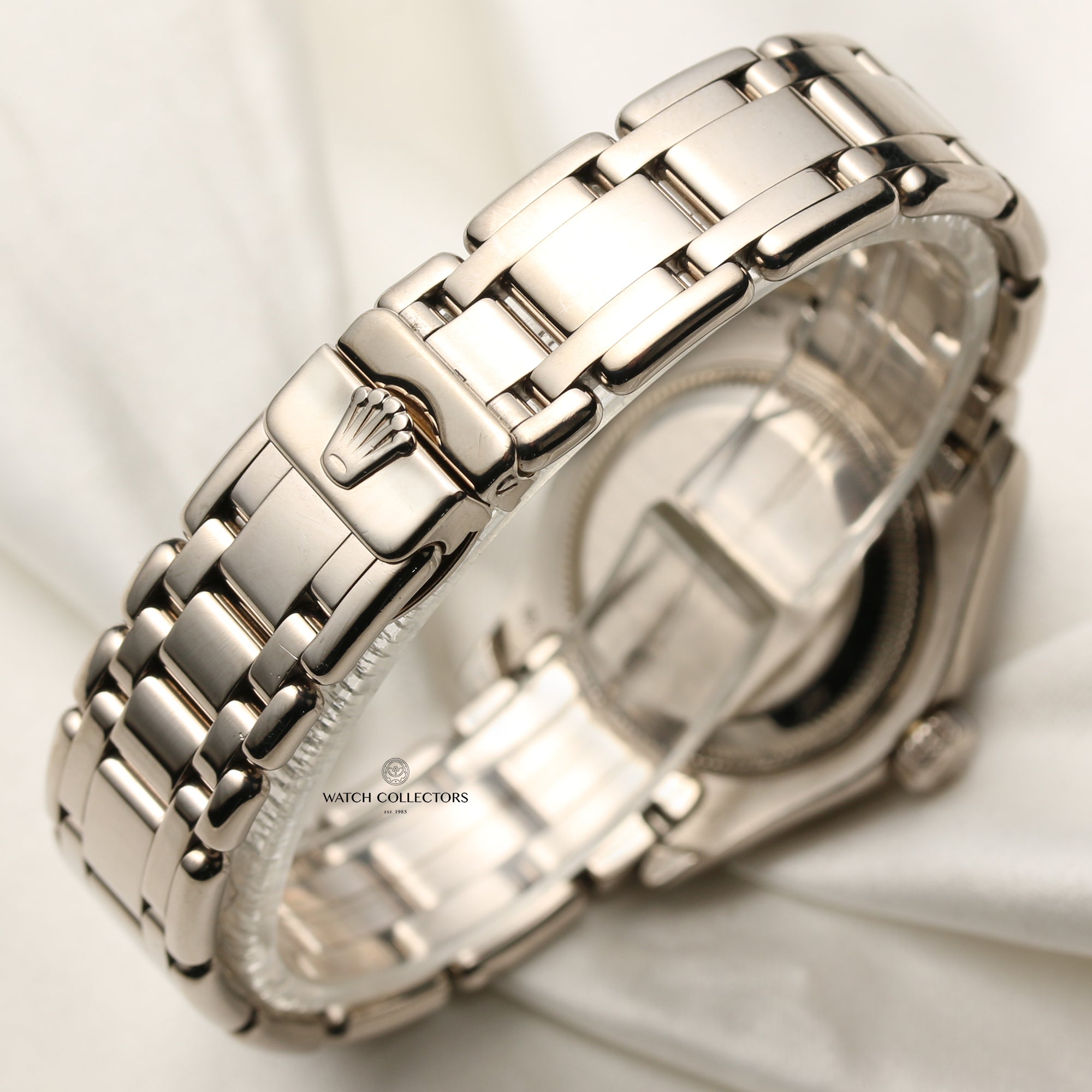 Rolex Lady DateJust Pearlmaster 69359 MOP Diamond 18K White Gold Second Hand Watch Collectors 7