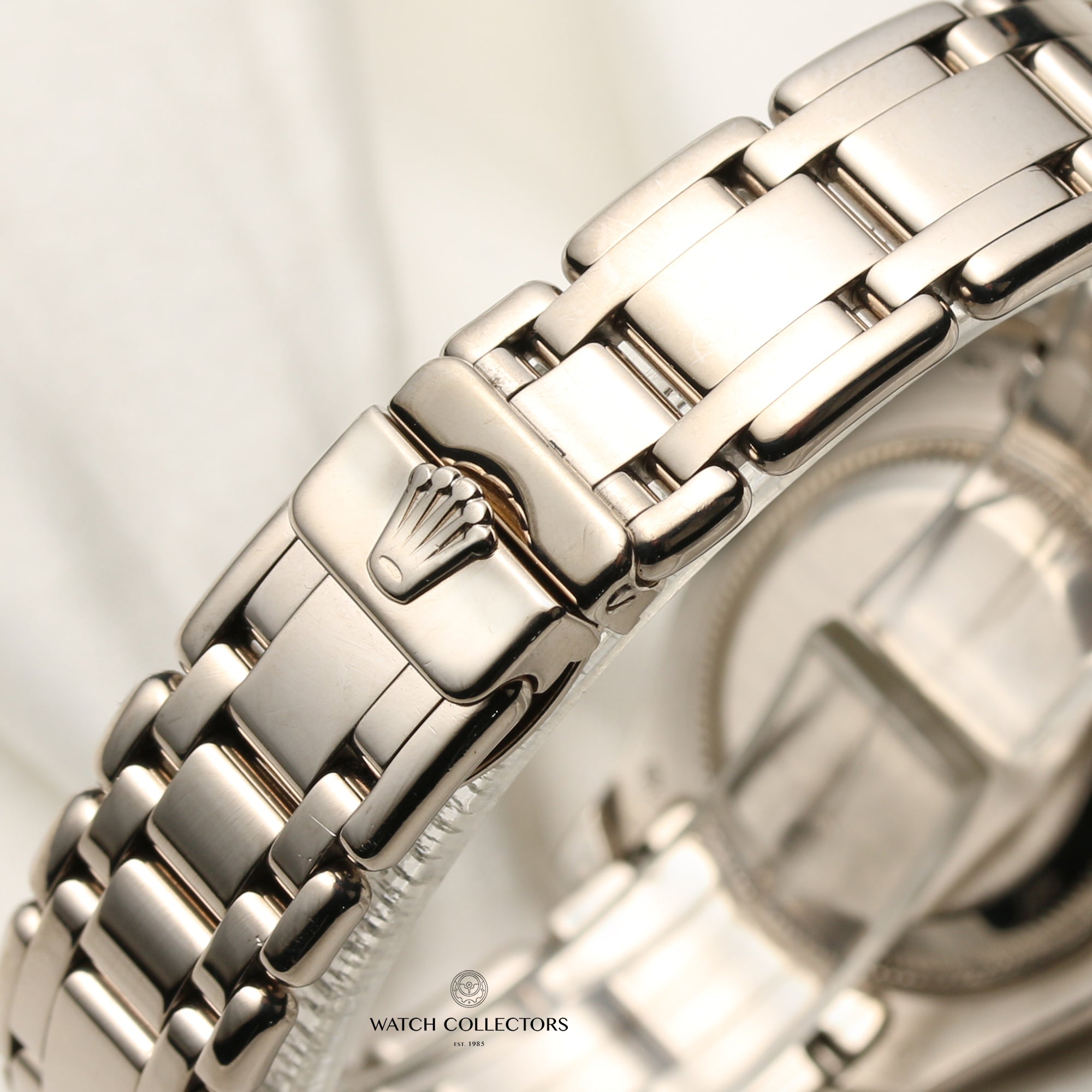 Rolex Lady DateJust Pearlmaster 69359 MOP Diamond 18K White Gold Second Hand Watch Collectors 9