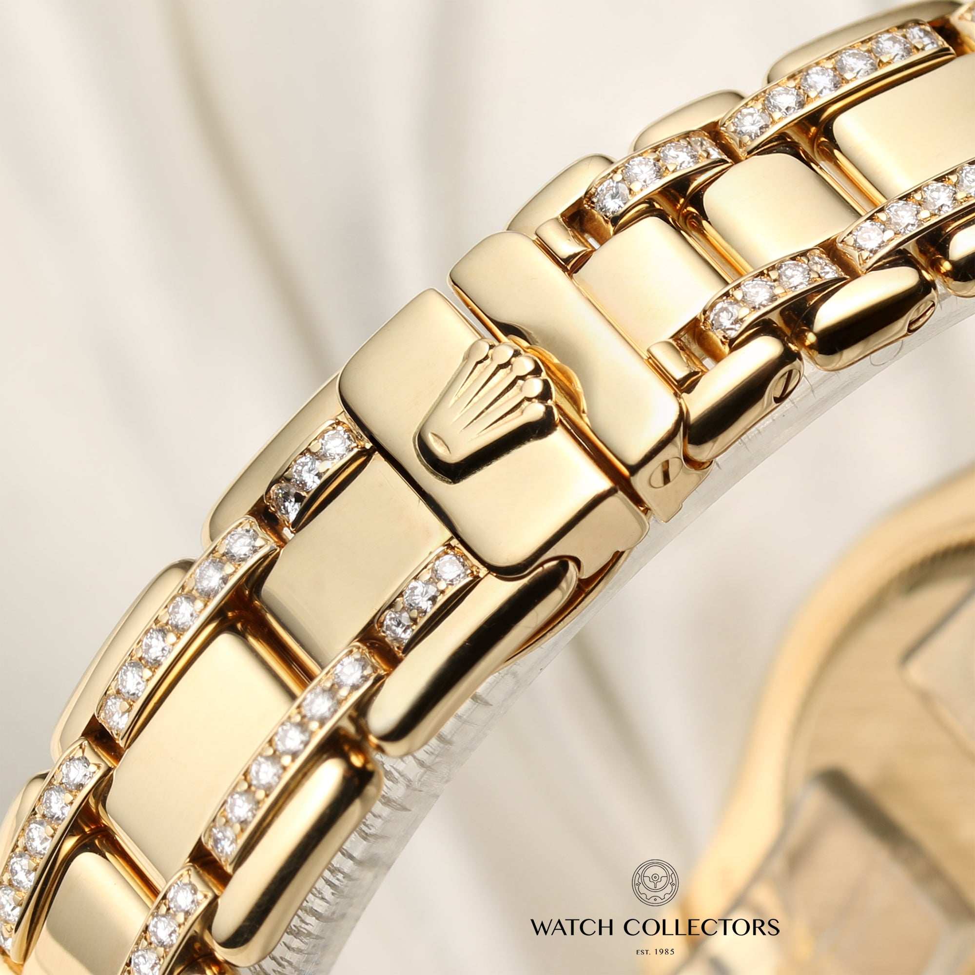 Rolex Lady DateJust Pearlmaster 80298 18K Yellow Gold MOP Diamond Second Hand Watch Collectors 10