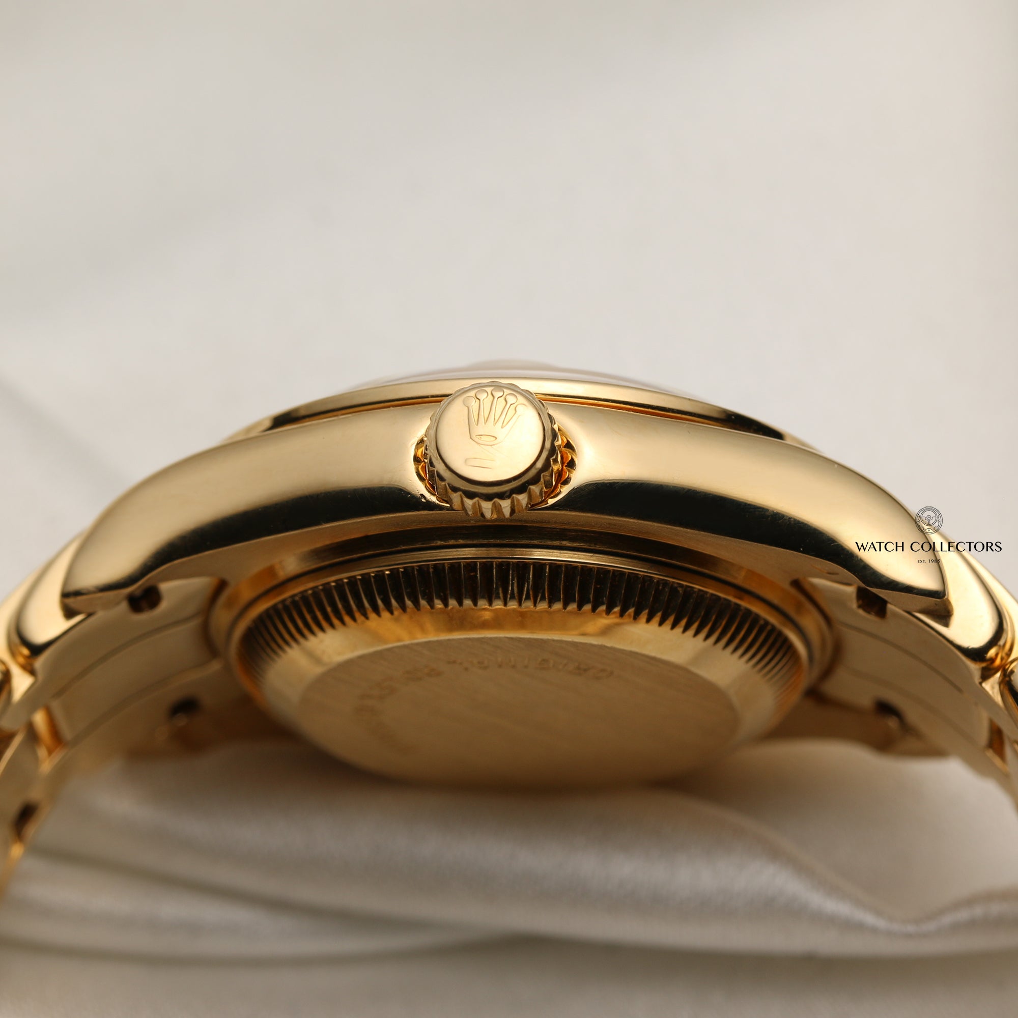 Rolex Lady DateJust Pearlmaster 80298 18K Yellow Gold MOP Diamond Second Hand Watch Collectors 7